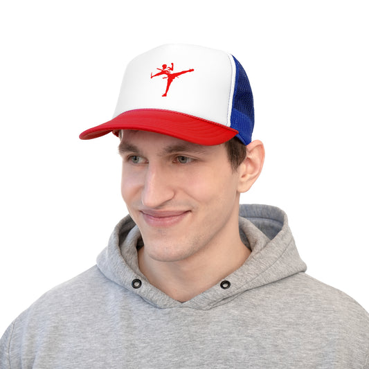 Stylish Trucker Cap with Red Dancer Graphic - Perfect for Dance Lovers & Active Lifestyle