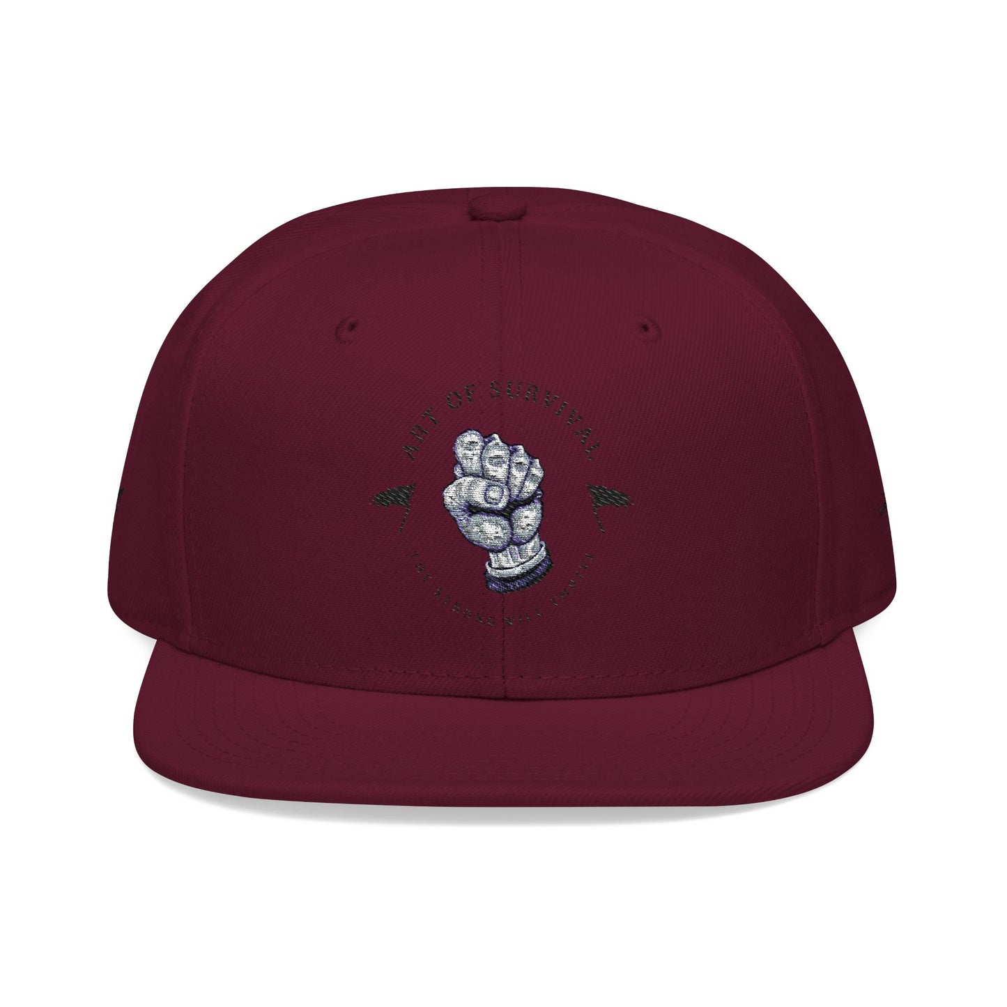 Copy of Snapback Cap - The Art of Survival Fist Logo Embroidery Hat - Martial Arts Fitness Longevity Apparel