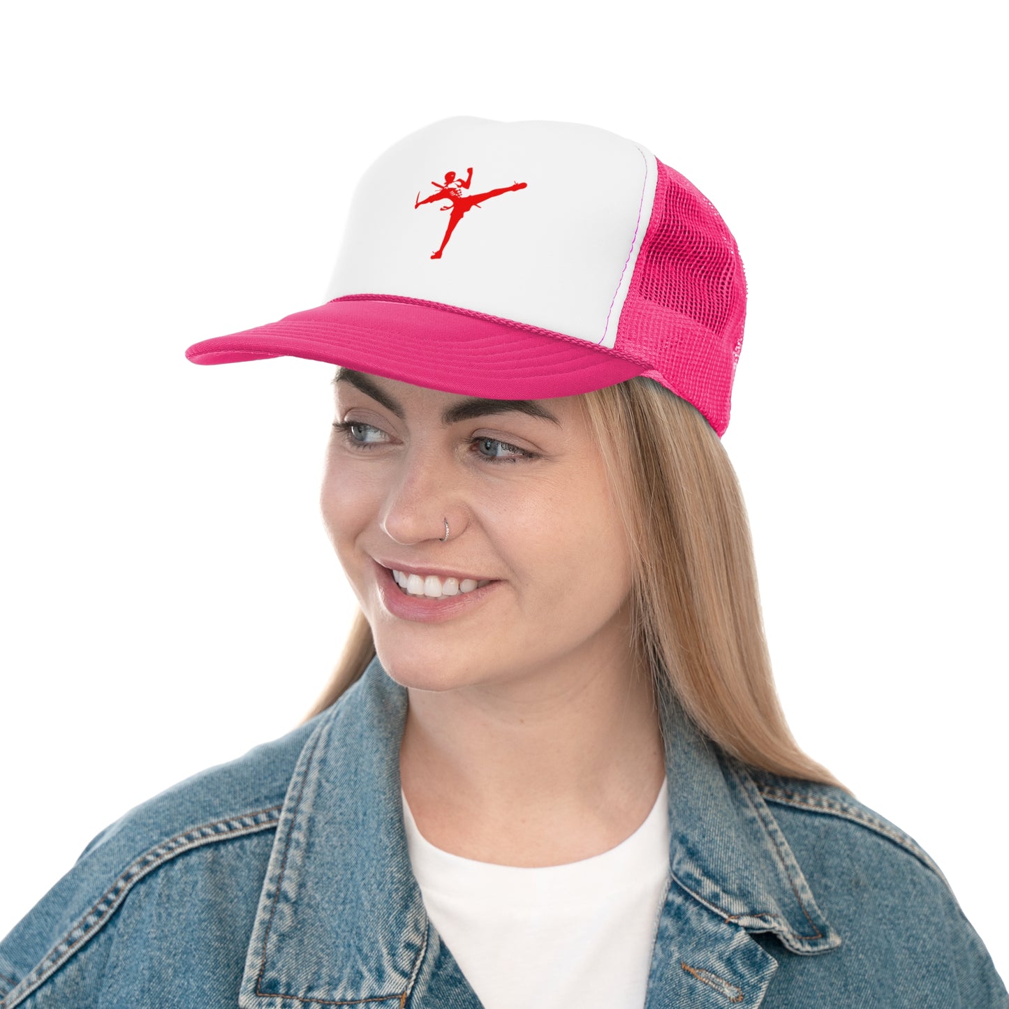 Stylish Trucker Cap with Red Dancer Graphic - Perfect for Dance Lovers & Active Lifestyle