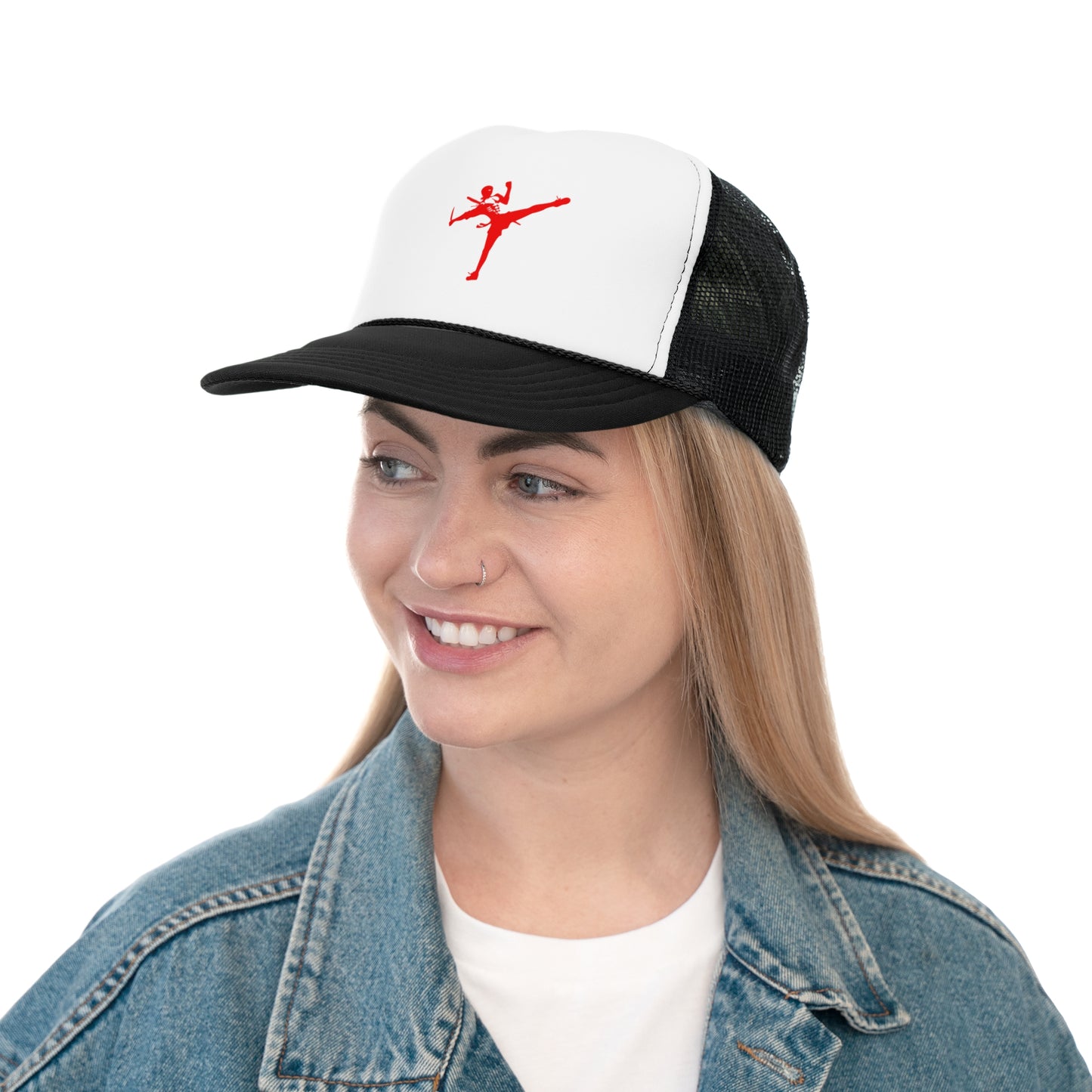 Stylish Trucker Cap with Red Dancer Graphic - Perfect for Dance Lovers & Active Lifestyle