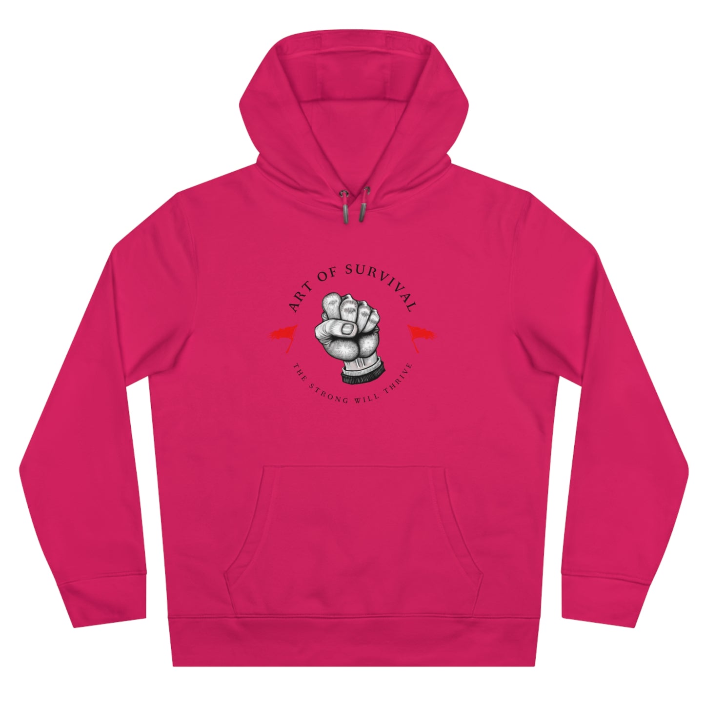 Martial Arts Hoodie - The Art of Survival - Fist Logo - 'The Strong Will Thrive' Subtitle