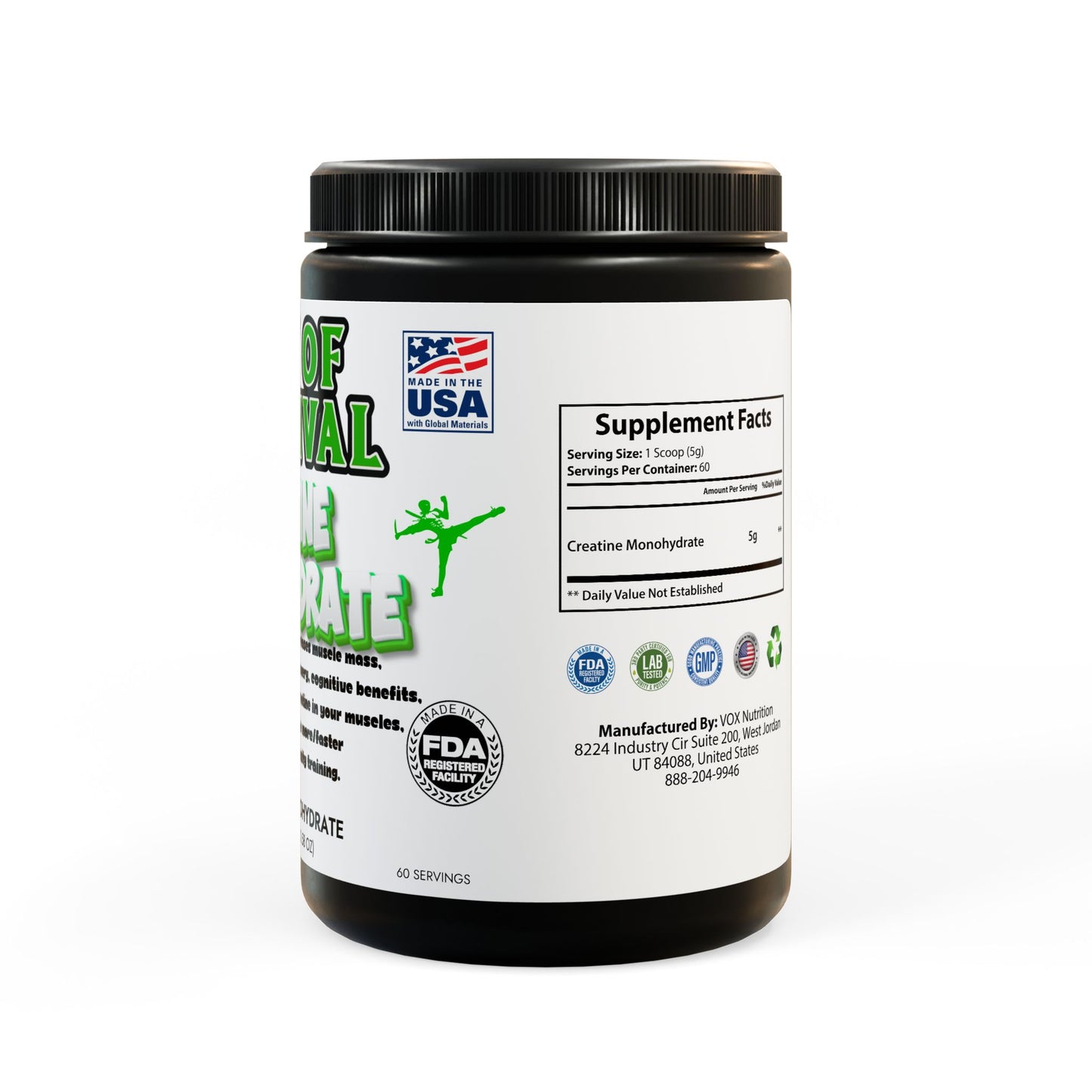 Creatine Monohydrate Supplement (300g, 10.58oz)