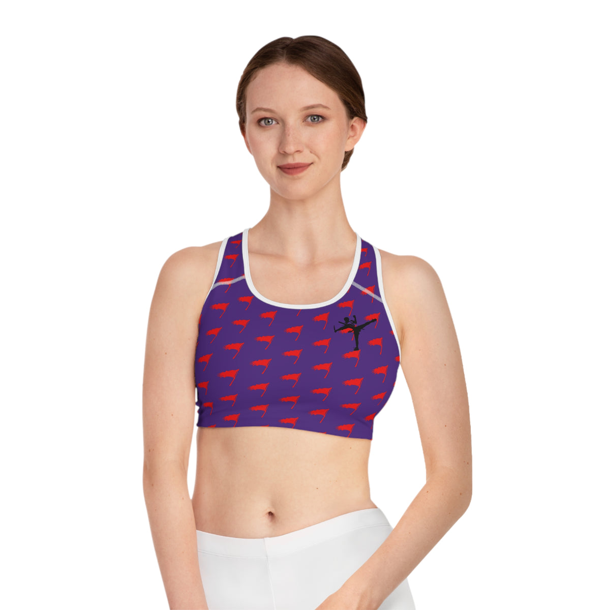 Sports Bra - The Art of Survival- Flag (All Over) Logo - Fitness - Brand