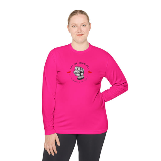 Long Sleeve Tee - "The Art of Survival" Fitness - Martial Arts - Activewear - Fist Design