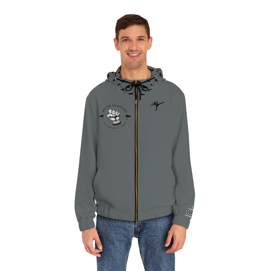 Full-Zip Hoodie - The Art of Survival - Fist Logo - Fitness Apparel