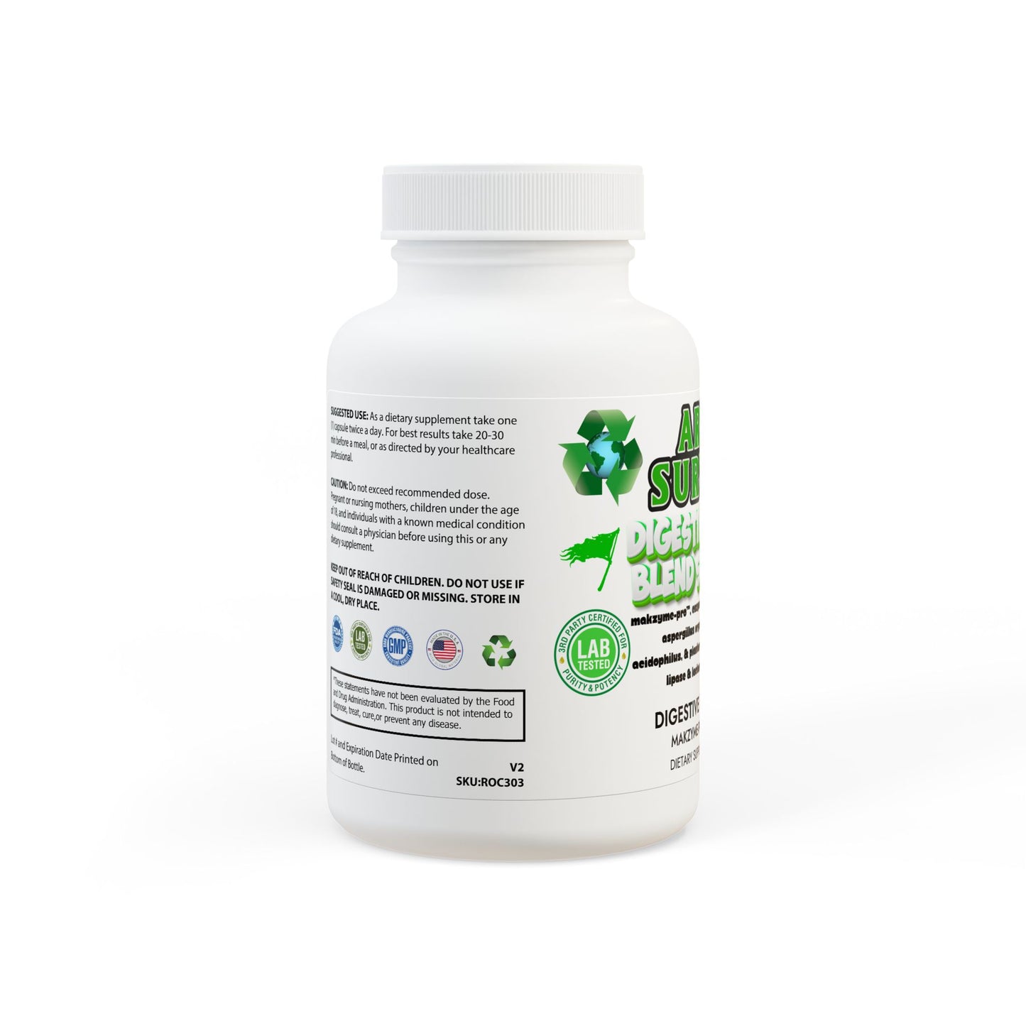 Digestive Enzyme Blend Supplement (60 Capsules)