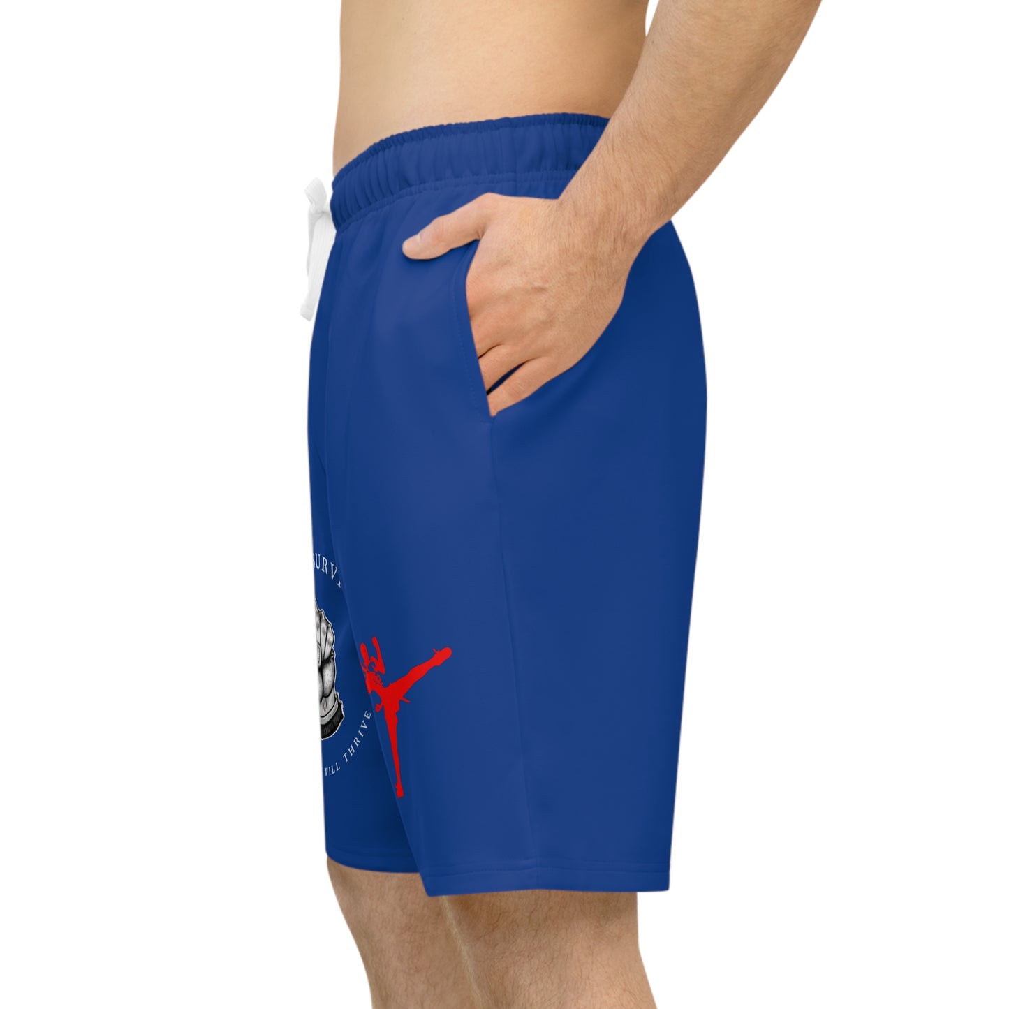 Men's Art of Survival Athletic Long Shorts - Fist Design - Fitness Brand