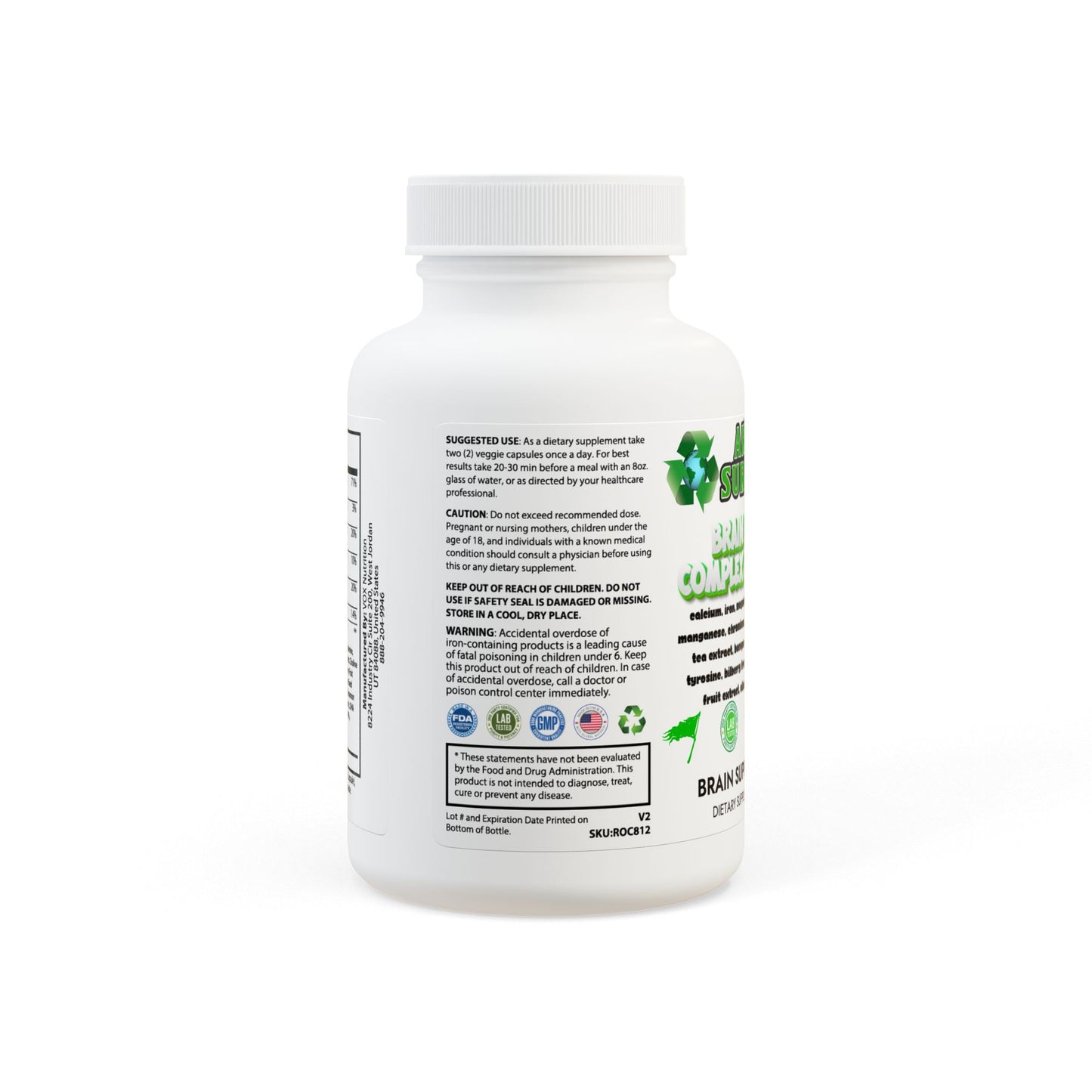 Brain Support Complex Supplement (60 Capsules)