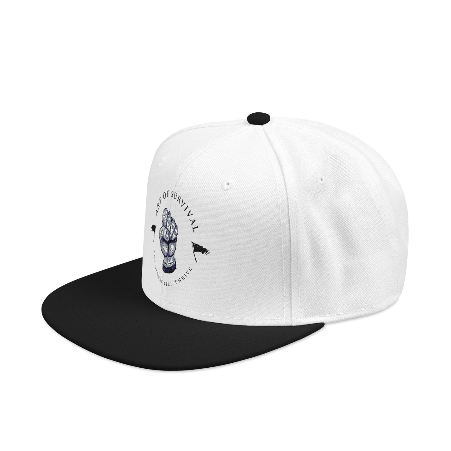 Snapback Cap - The Art of Survival - Fist Logo Embroidery Hat -Fitness Apparel