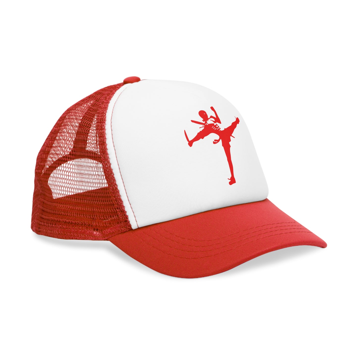 Kickin' It Skeleton Mesh Cap - Sporty Trucker Hat for Cool Vibes