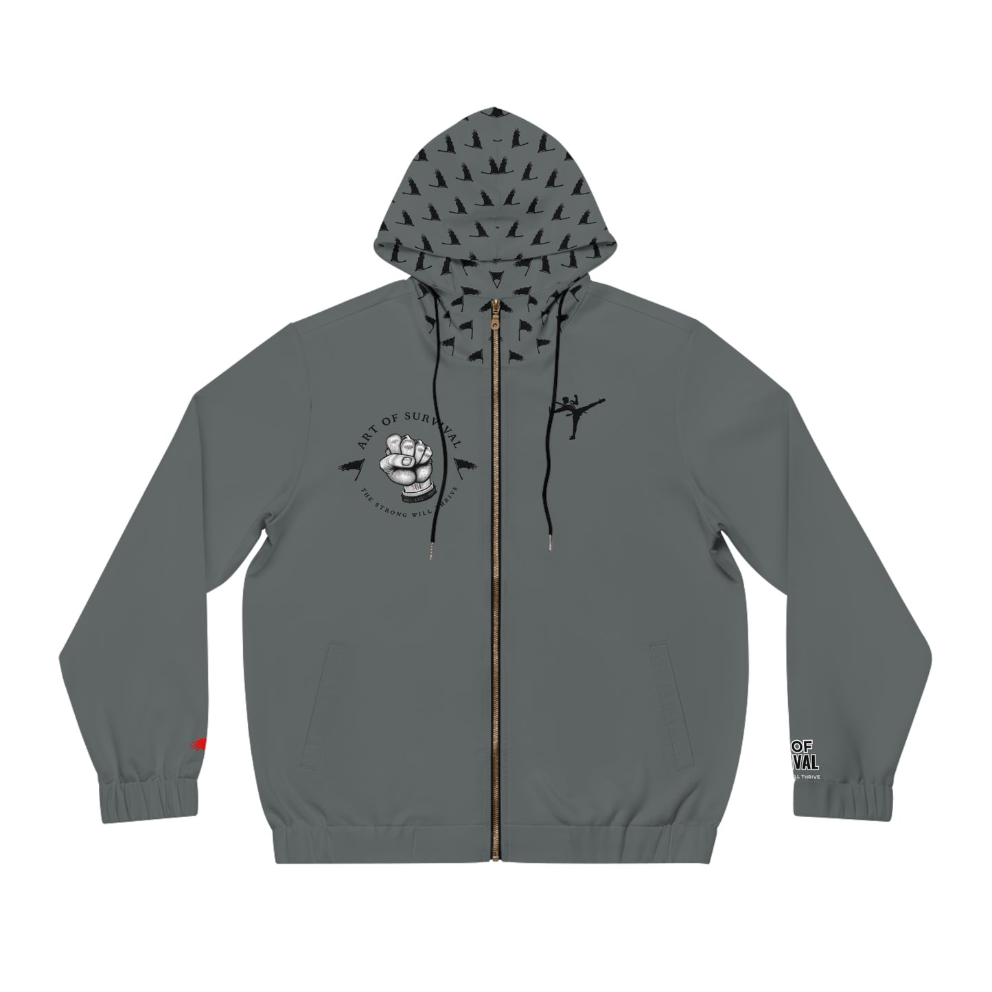 Full-Zip Hoodie - The Art of Survival - Fist Logo - Fitness Apparel