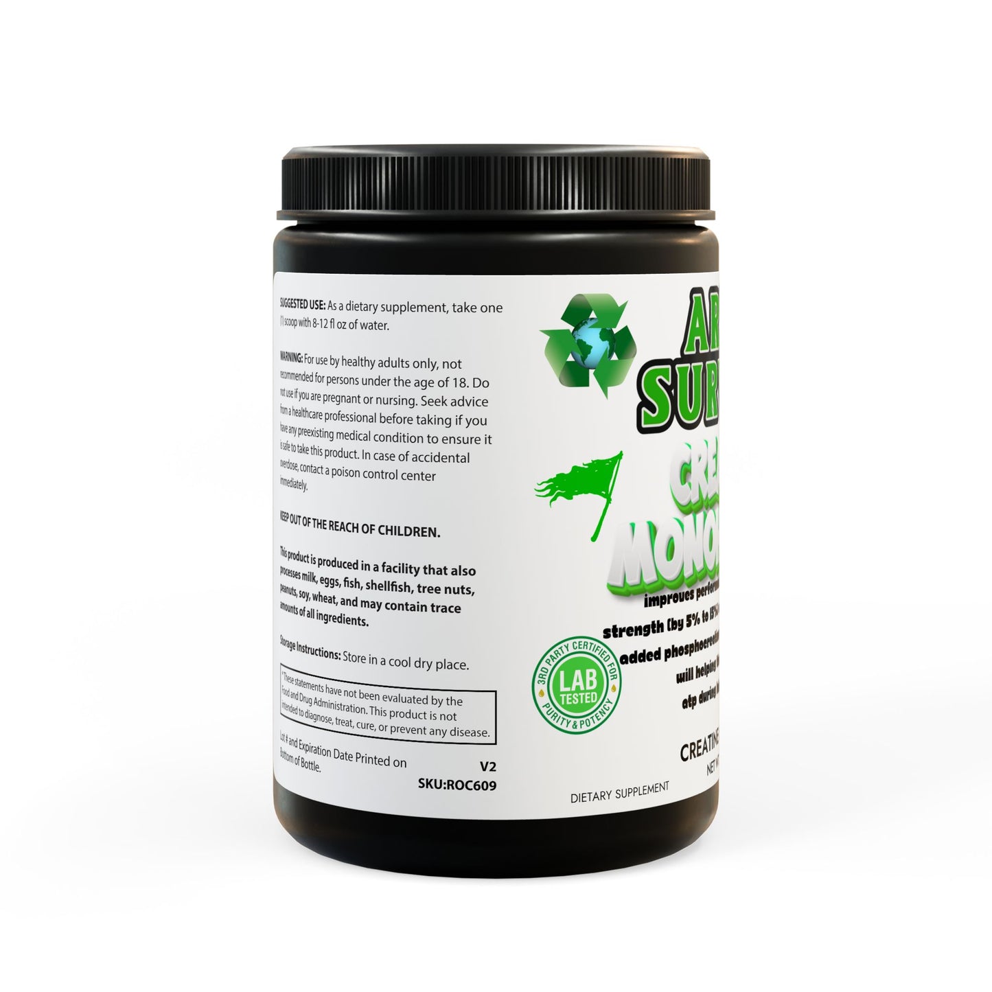 Creatine Monohydrate Supplement (300g, 10.58oz)
