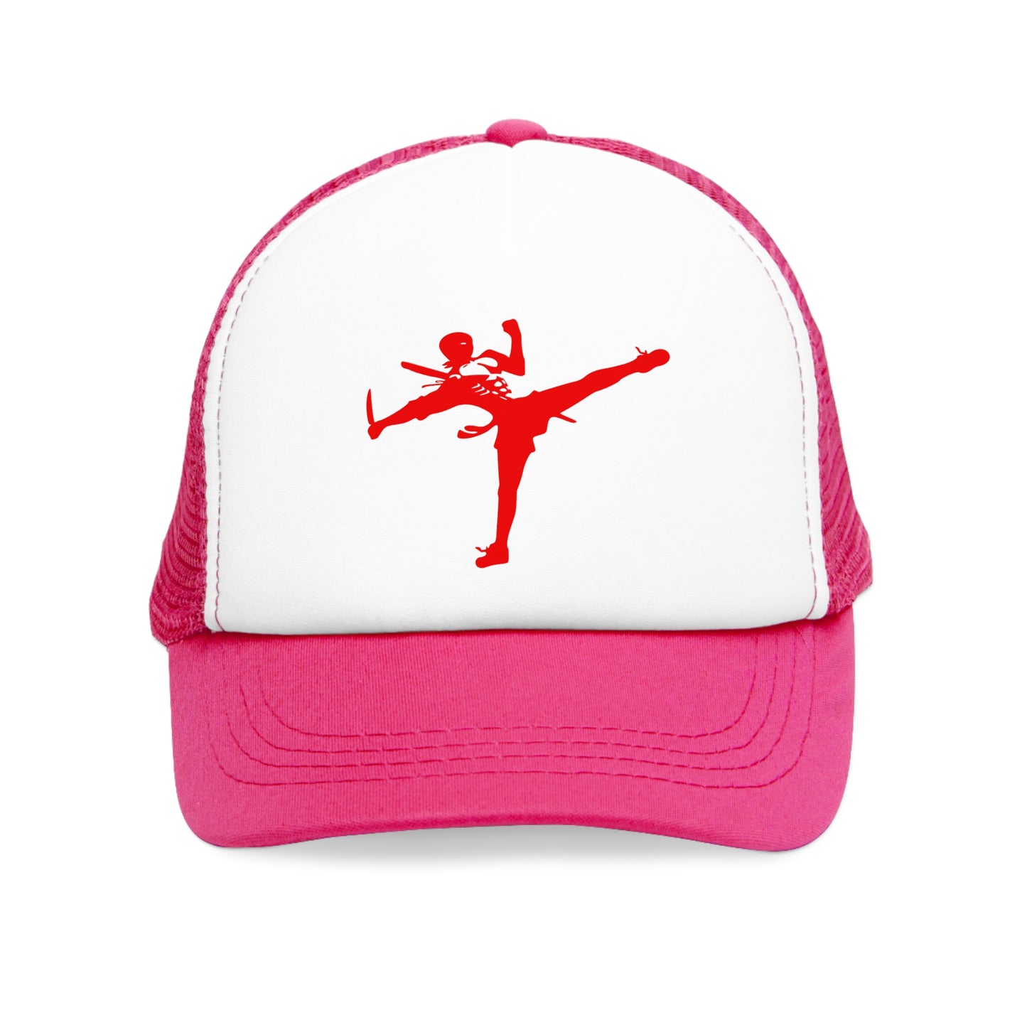 Kickin' It Skeleton Mesh Cap - Sporty Trucker Hat for Cool Vibes