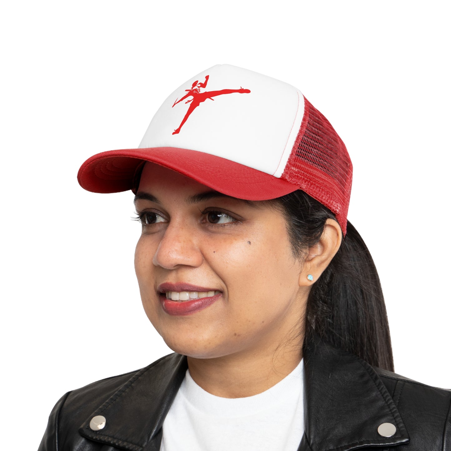 Kickin' It Skeleton Mesh Cap - Sporty Trucker Hat for Cool Vibes
