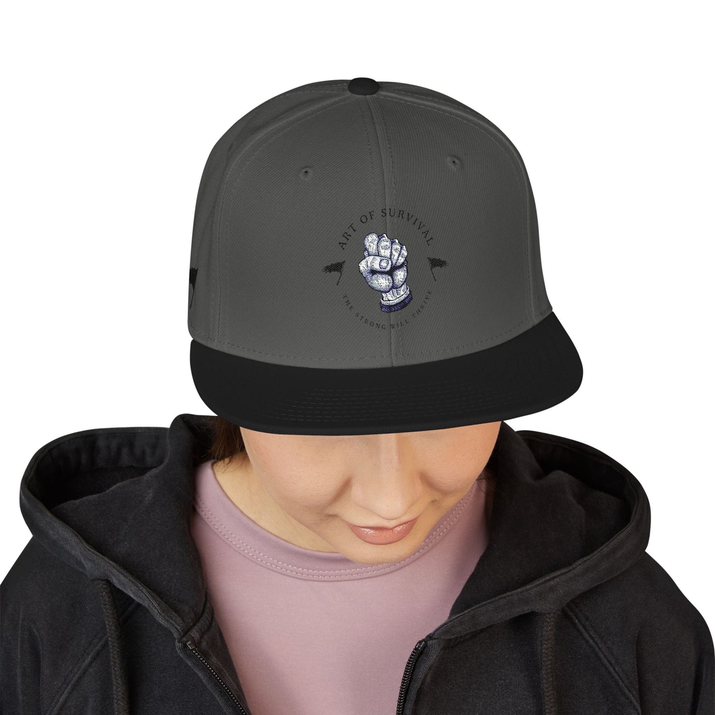Copy of Snapback Cap - The Art of Survival Fist Logo Embroidery Hat - Martial Arts Fitness Longevity Apparel