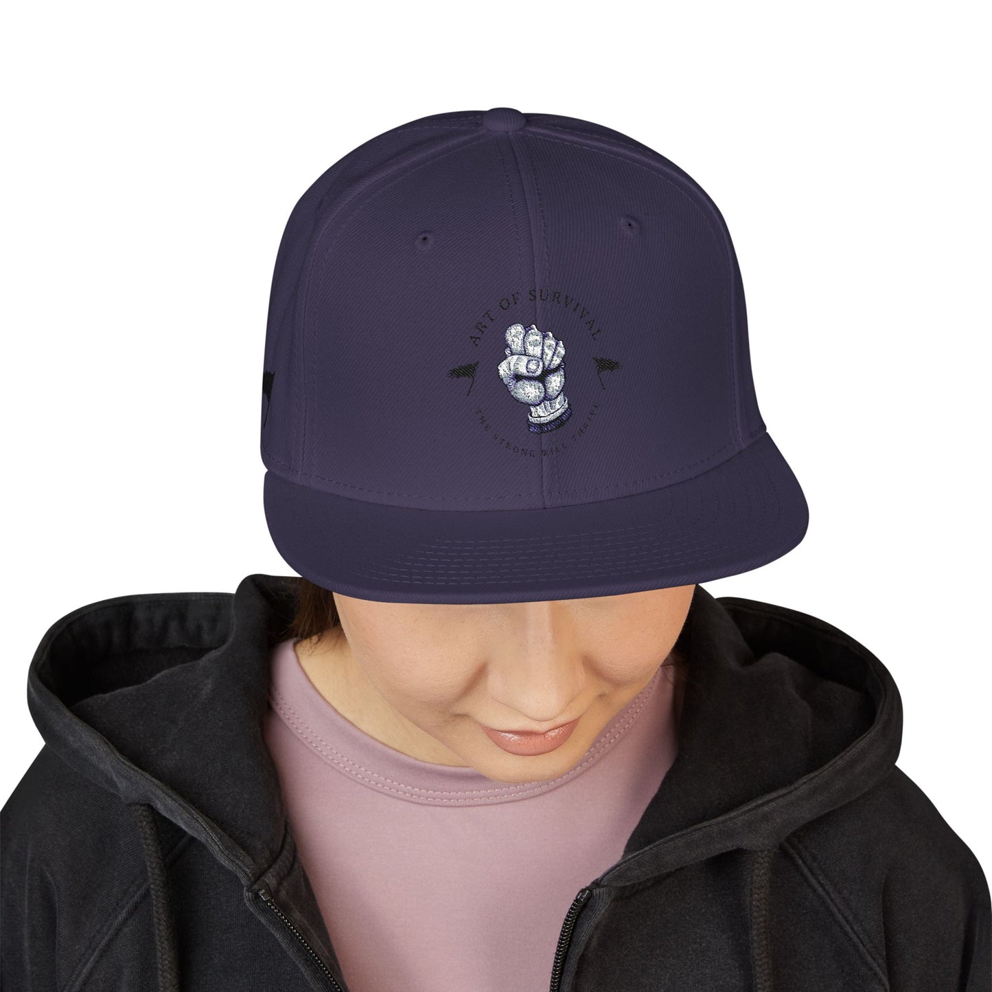 Copy of Snapback Cap - The Art of Survival Fist Logo Embroidery Hat - Martial Arts Fitness Longevity Apparel