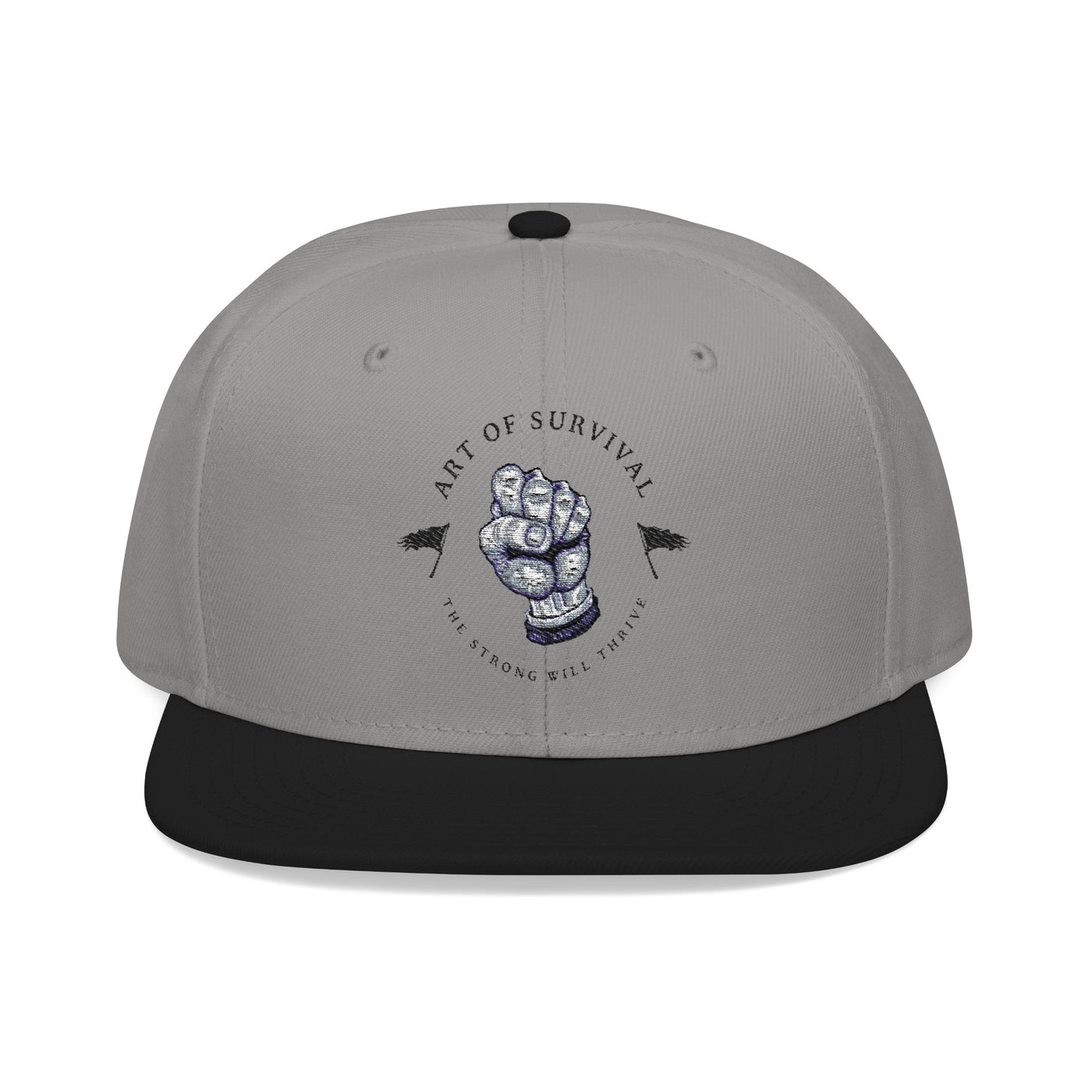 Snapback Cap - The Art of Survival - Fist Logo Embroidery Hat -Fitness Apparel