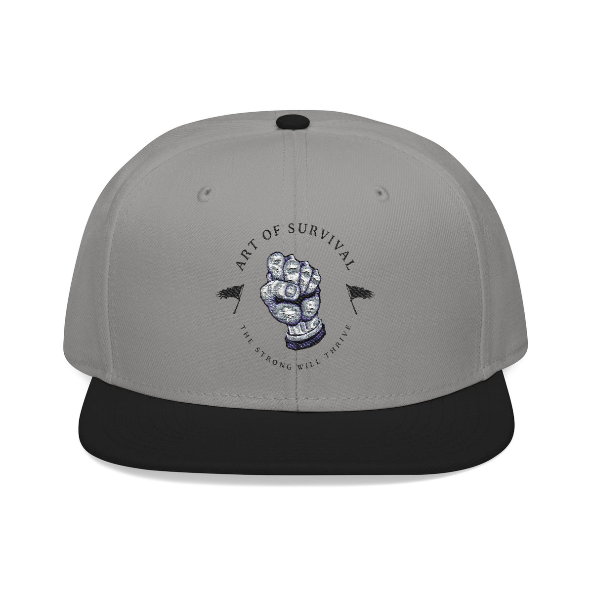 Snapback Cap - The Art of Survival - Fist Logo Embroidery Hat -Fitness Apparel