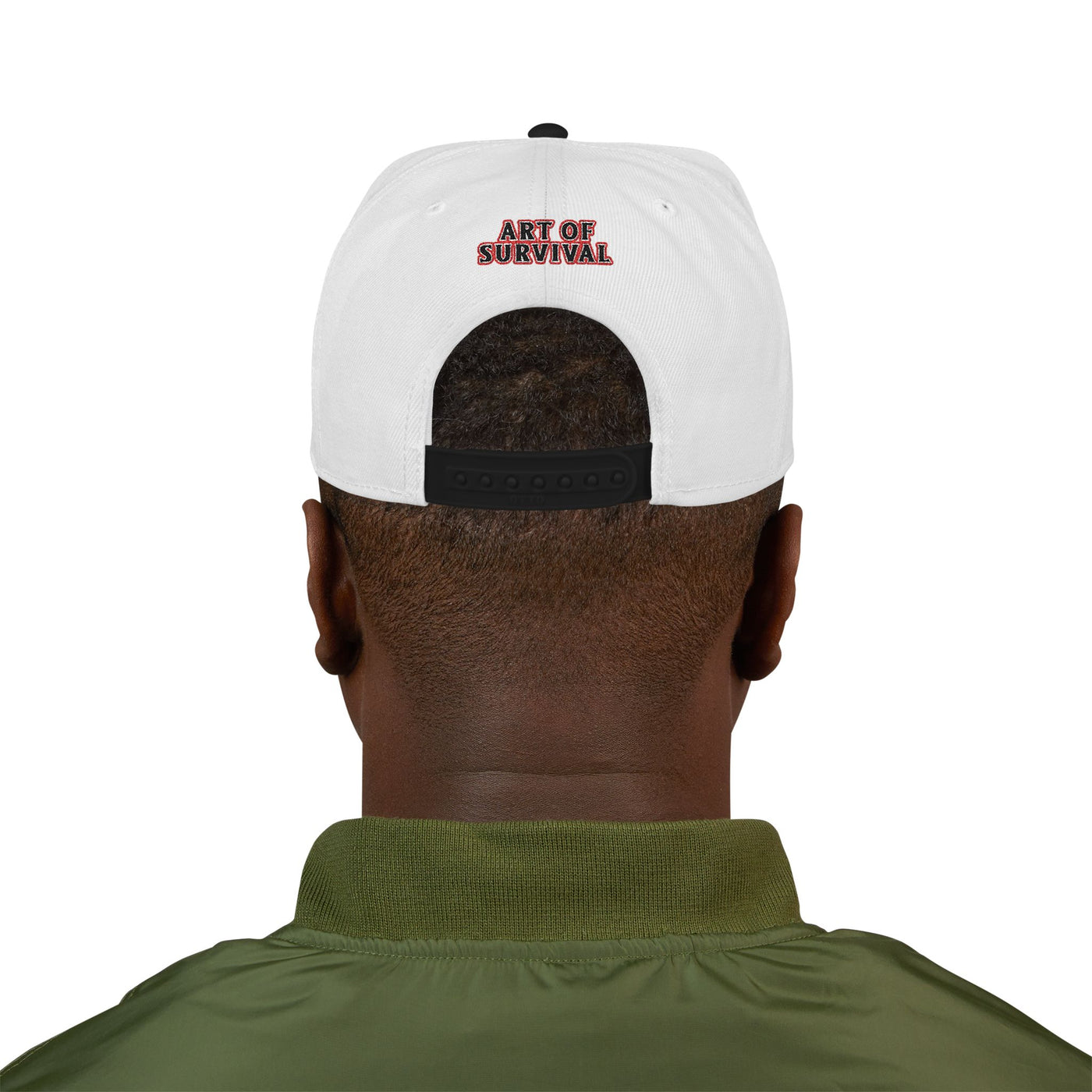 Snapback Cap - Art of Survival Ninja man Logo Embroidery Hat - Martial Arts Fitness Longevity Apparel
