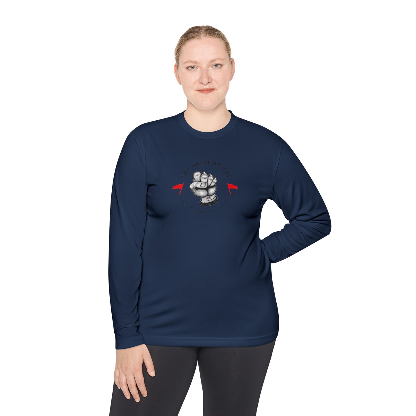 Long Sleeve Tee - "The Art of Survival" Fitness - Martial Arts - Activewear - Fist Design