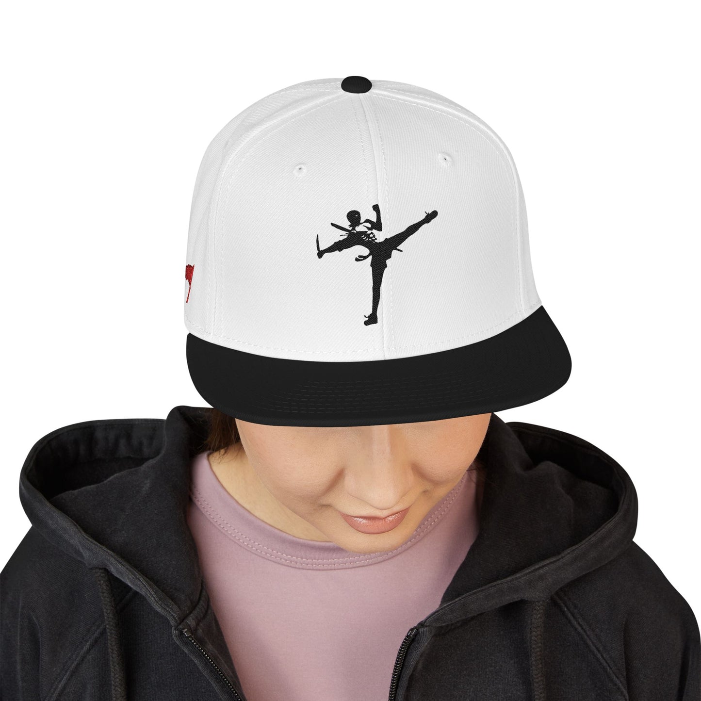 Snapback Cap - Art of Survival Ninja man Logo Embroidery Hat - Martial Arts Fitness Longevity Apparel