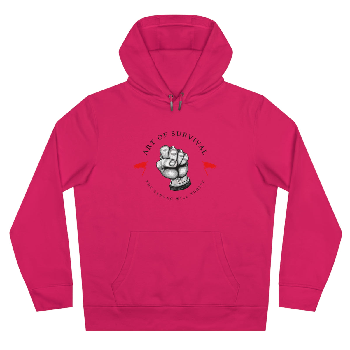 Martial Arts Hoodie - The Art of Survival - Fist Logo - 'The Strong Will Thrive' Subtitle