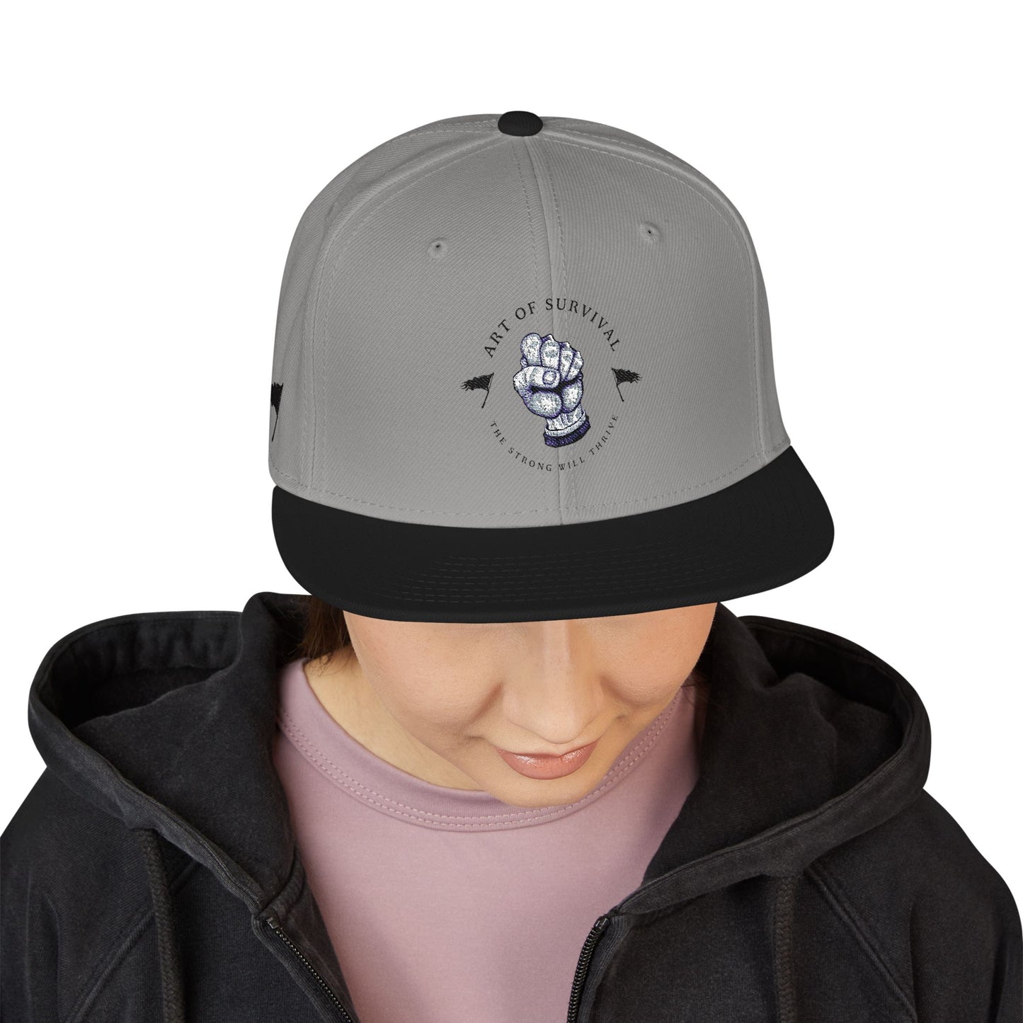 Copy of Snapback Cap - The Art of Survival Fist Logo Embroidery Hat - Martial Arts Fitness Longevity Apparel