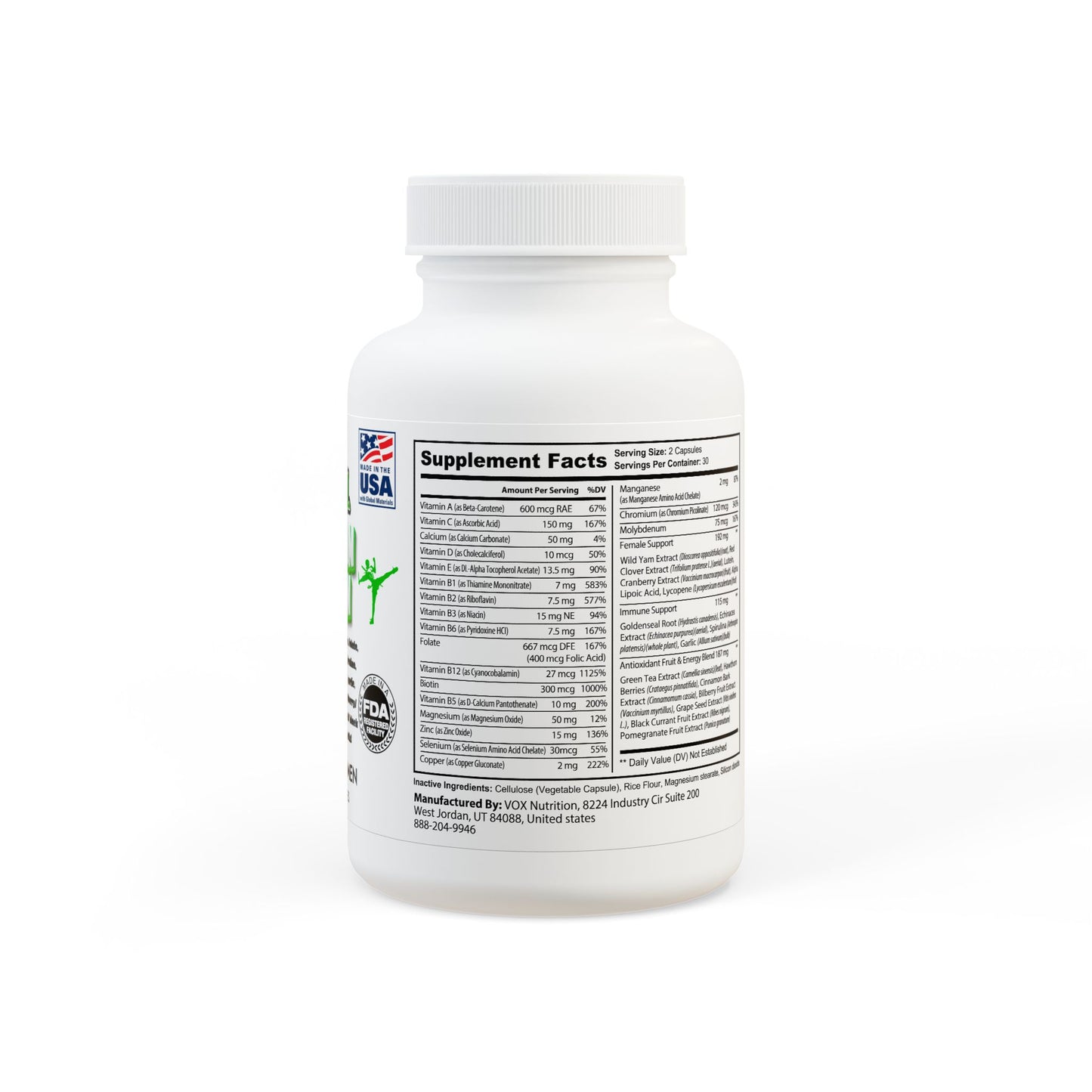 Multivitamin for Women Supplement (60 Capsules)