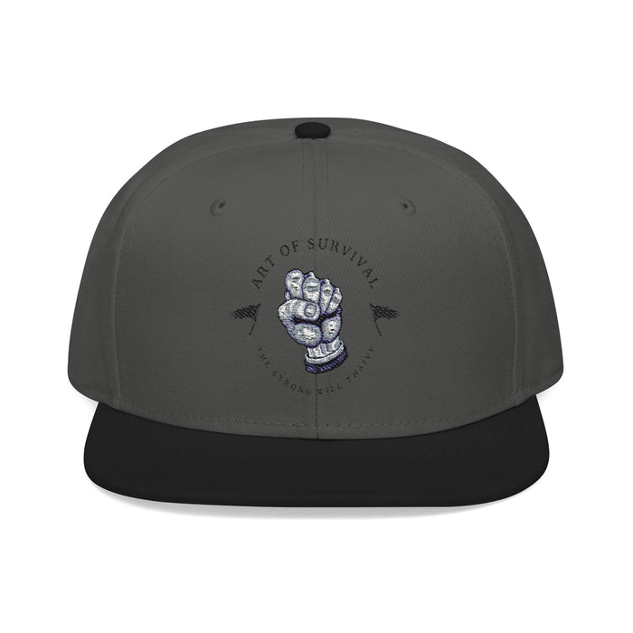 Snapback Cap - The Art of Survival - Fist Logo Embroidery Hat -Fitness Apparel
