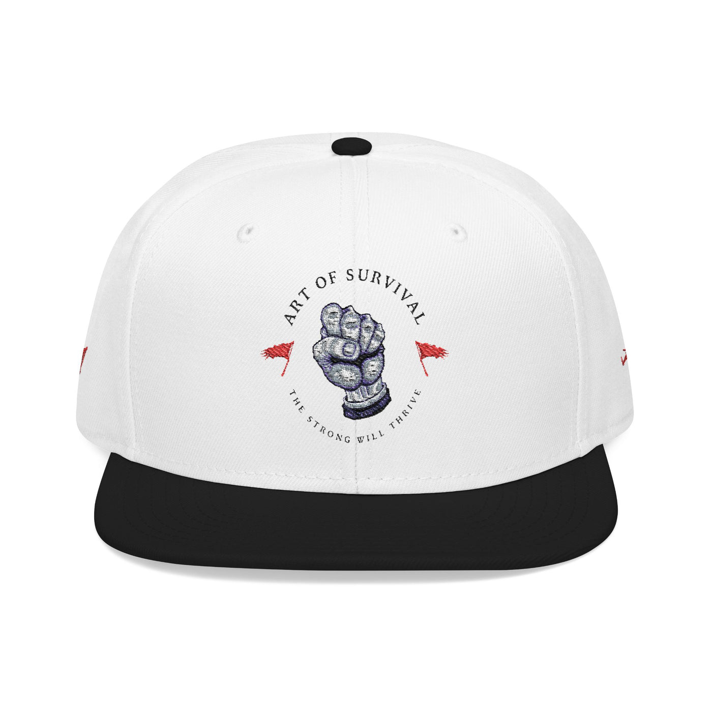 Snapback Cap - The Art of Survival Fist Logo Embroidery Hat - Martial Arts Fitness Longevity Apparel