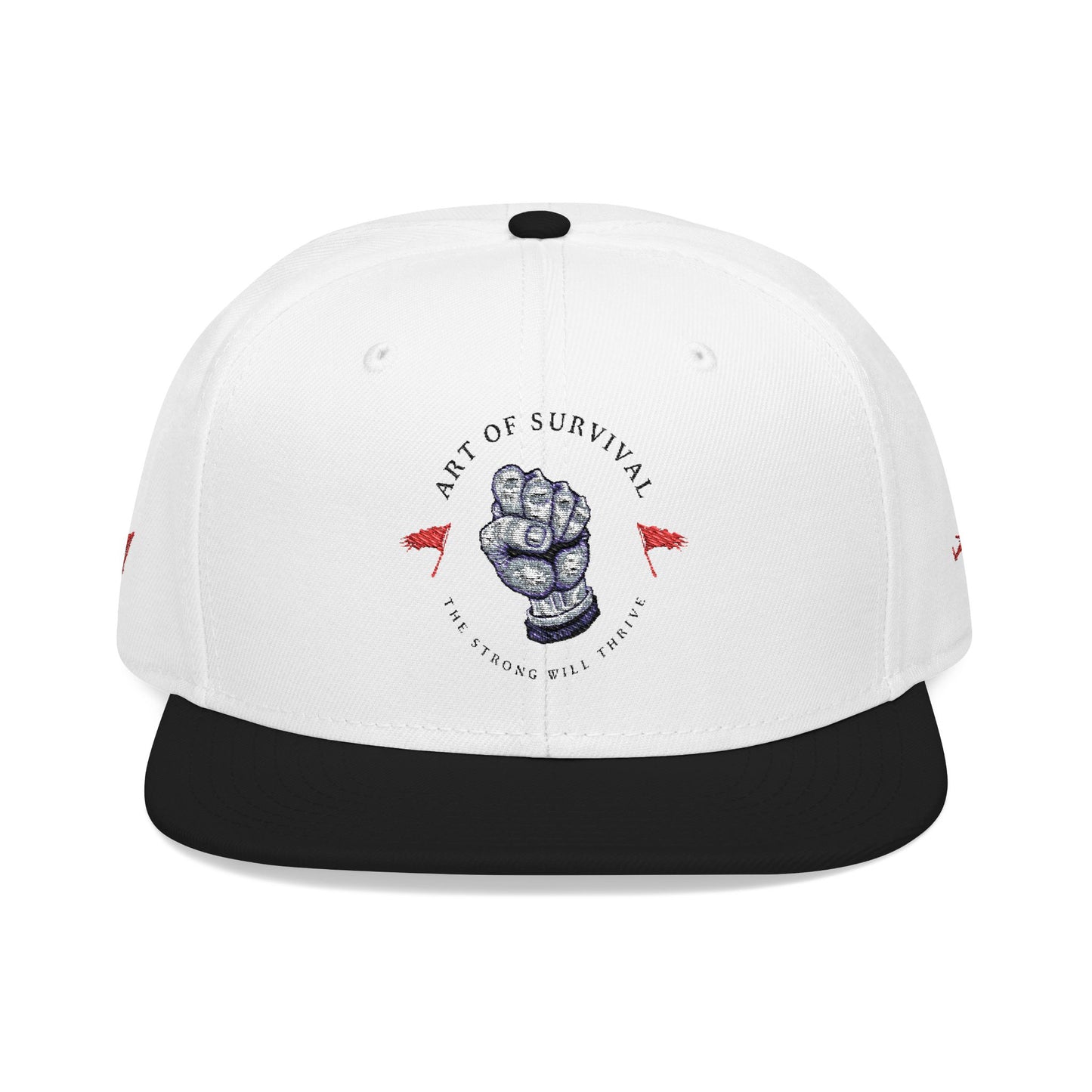 Snapback Cap - The Art of Survival Fist Logo Embroidery Hat - Martial Arts Fitness Longevity Apparel