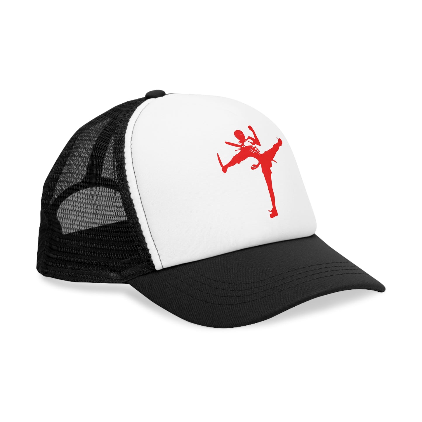 Kickin' It Skeleton Mesh Cap - Sporty Trucker Hat for Cool Vibes