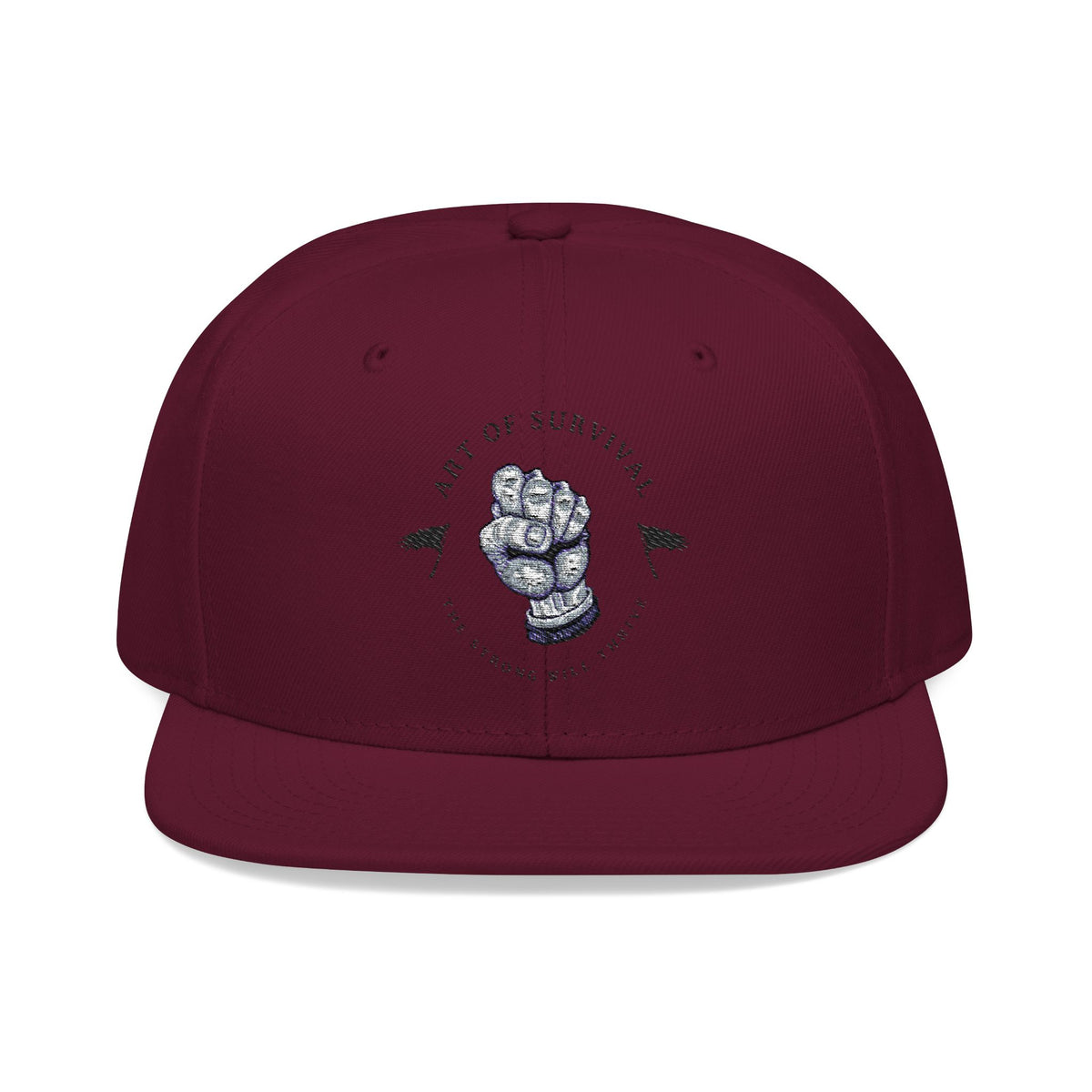 Snapback Cap - The Art of Survival - Fist Logo Embroidery Hat -Fitness Apparel