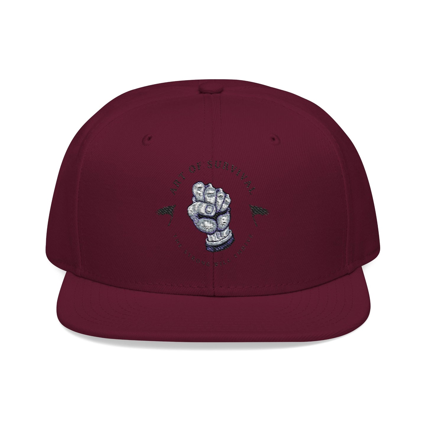 Snapback Cap - The Art of Survival - Fist Logo Embroidery Hat -Fitness Apparel