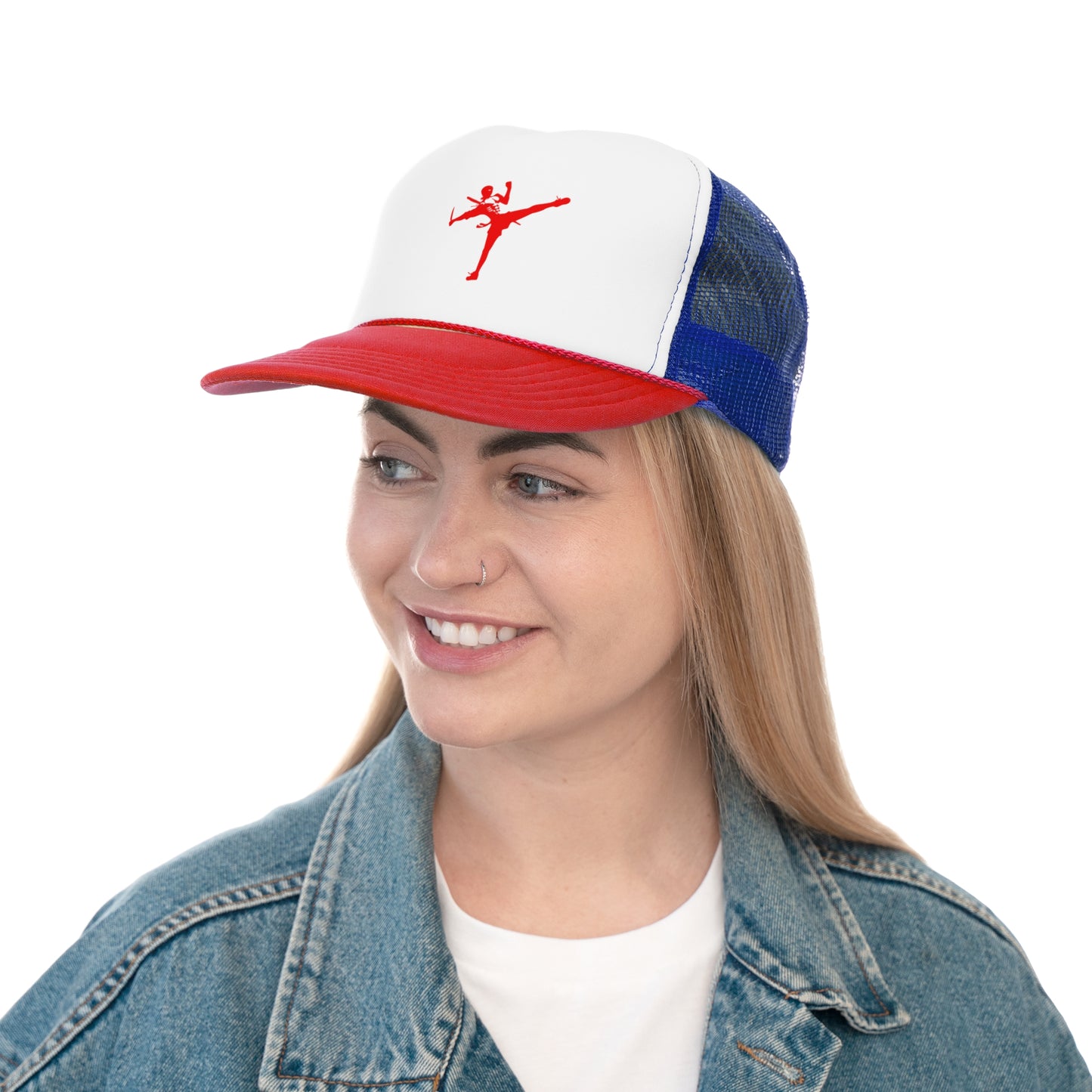 Stylish Trucker Cap with Red Dancer Graphic - Perfect for Dance Lovers & Active Lifestyle
