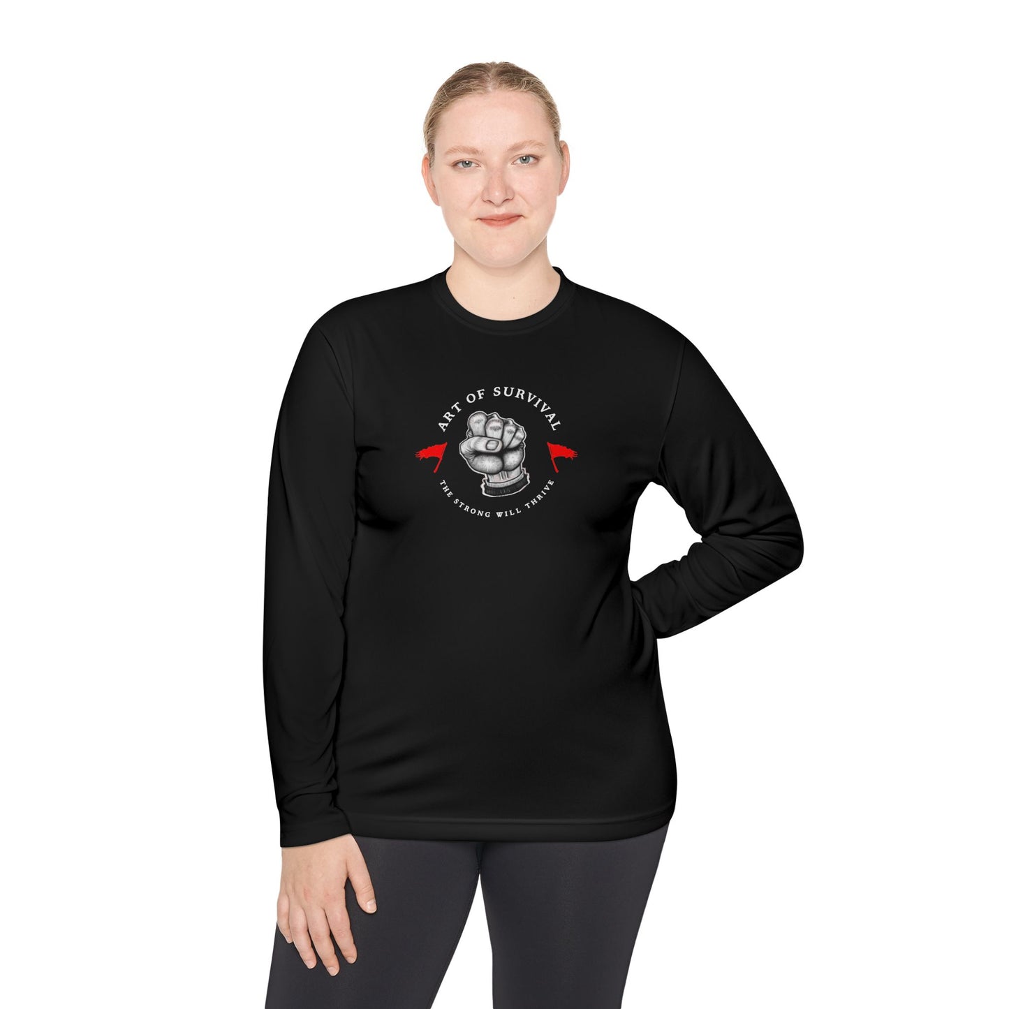 Long Sleeve Tee - "The Art of Survival" Fitness - Martial Arts - Activewear - Fist Design