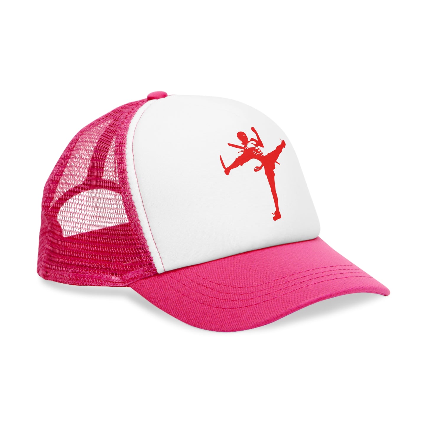 Kickin' It Skeleton Mesh Cap - Sporty Trucker Hat for Cool Vibes