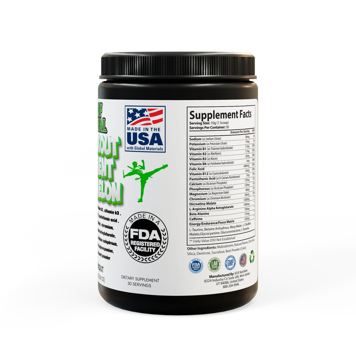 Pre-Workout Supplement, Watermelon (300g, 10.58oz)
