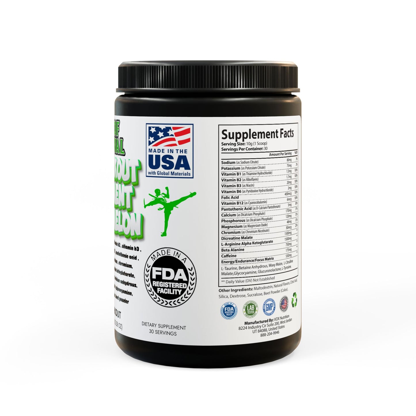 Pre-Workout Supplement, Watermelon (300g, 10.58oz)