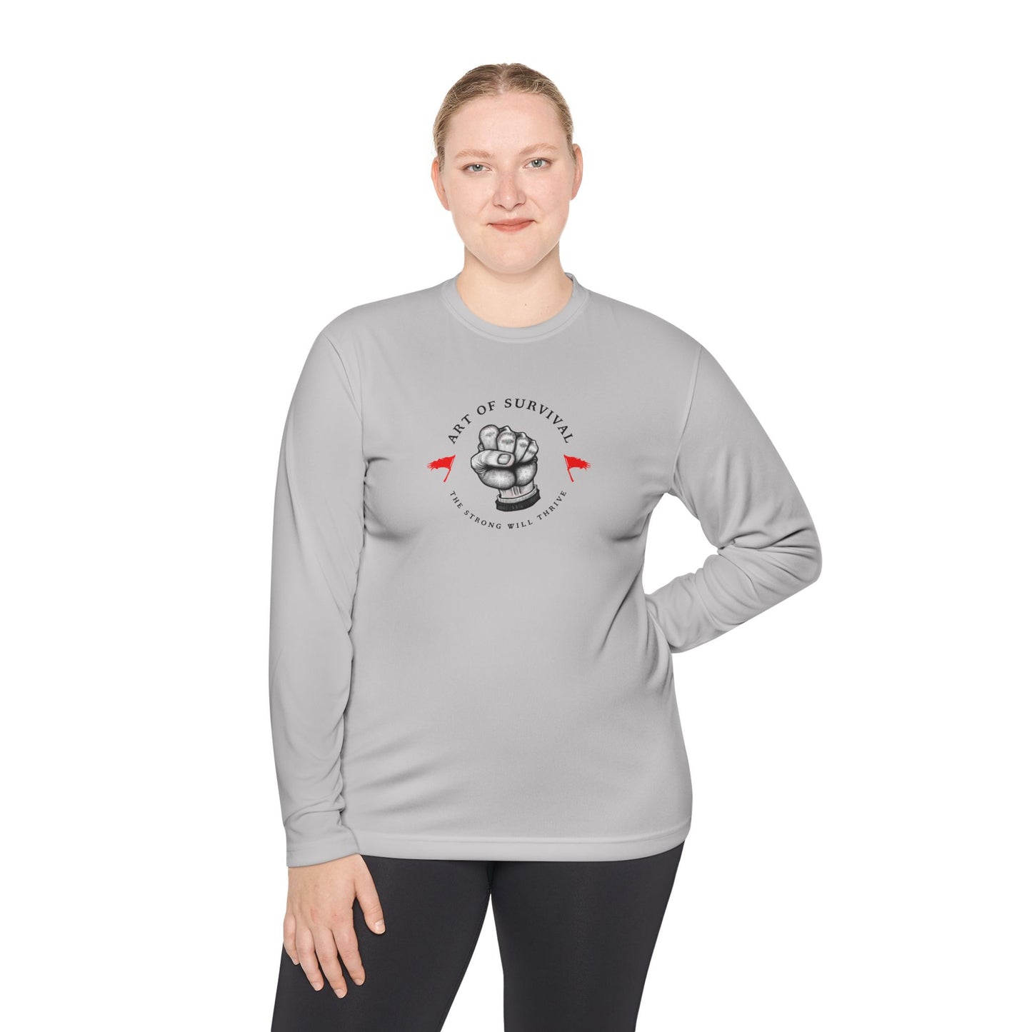 Long Sleeve Tee - "The Art of Survival" Fitness - Martial Arts - Activewear - Fist Design