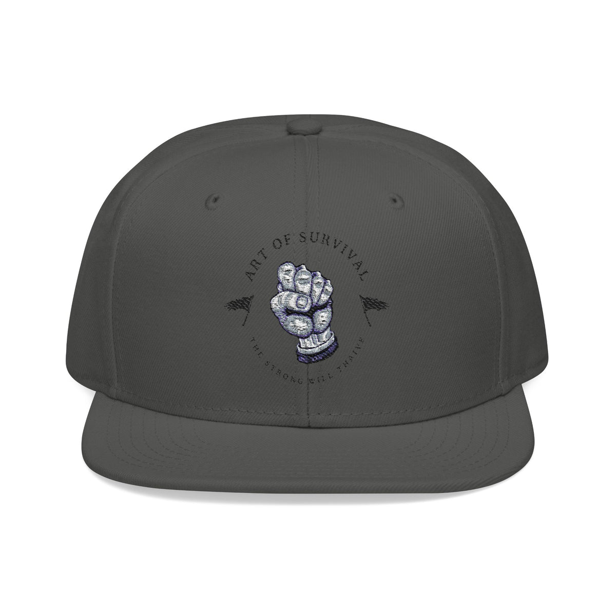 Snapback Cap - The Art of Survival - Fist Logo Embroidery Hat -Fitness Apparel