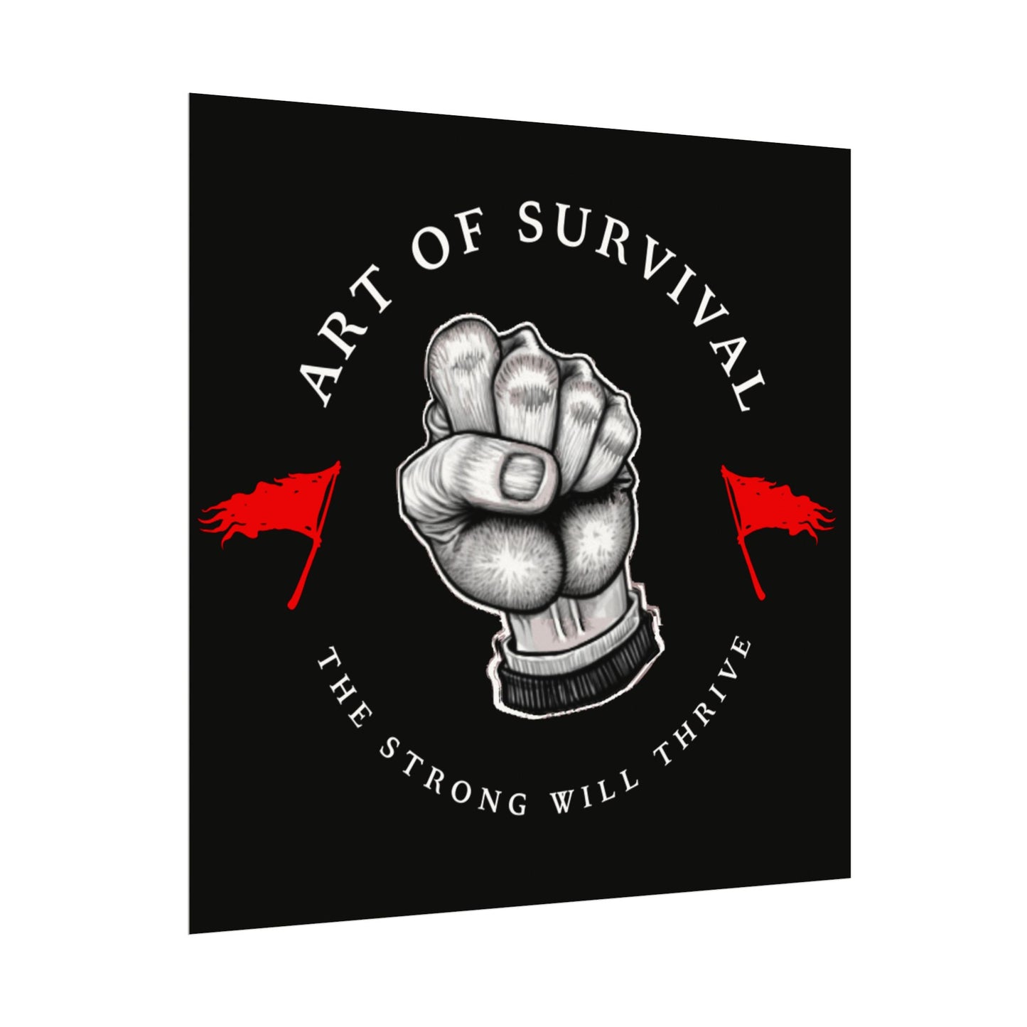 Inspirational Watercolor Poster - 'Art of Survival'