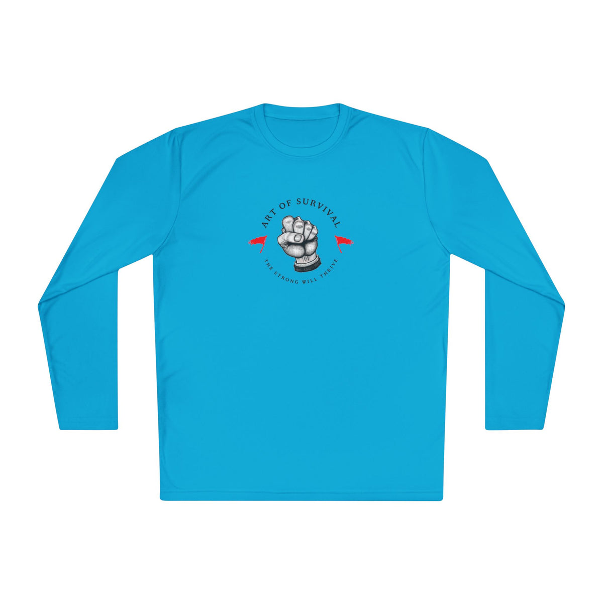 Long Sleeve Tee - "The Art of Survival" Fitness - Martial Arts - Activewear - Fist Design