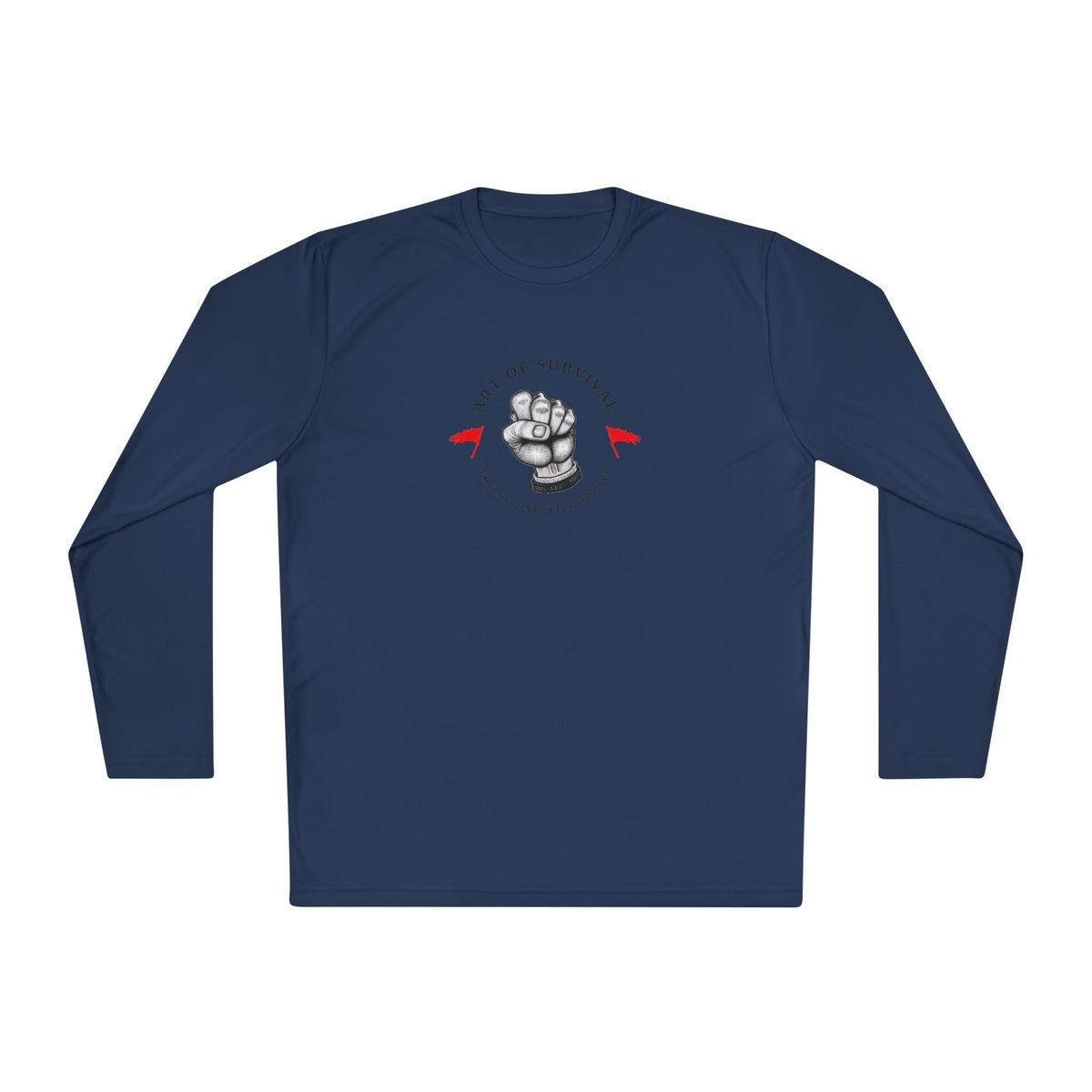 Long Sleeve Tee - "The Art of Survival" Fitness - Martial Arts - Activewear - Fist Design