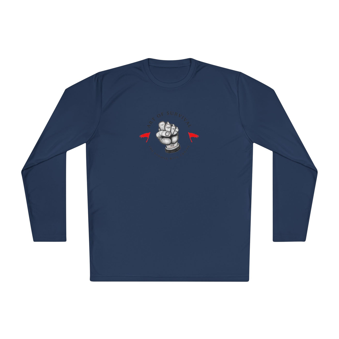 Long Sleeve Tee - "The Art of Survival" Fitness - Martial Arts - Activewear - Fist Design