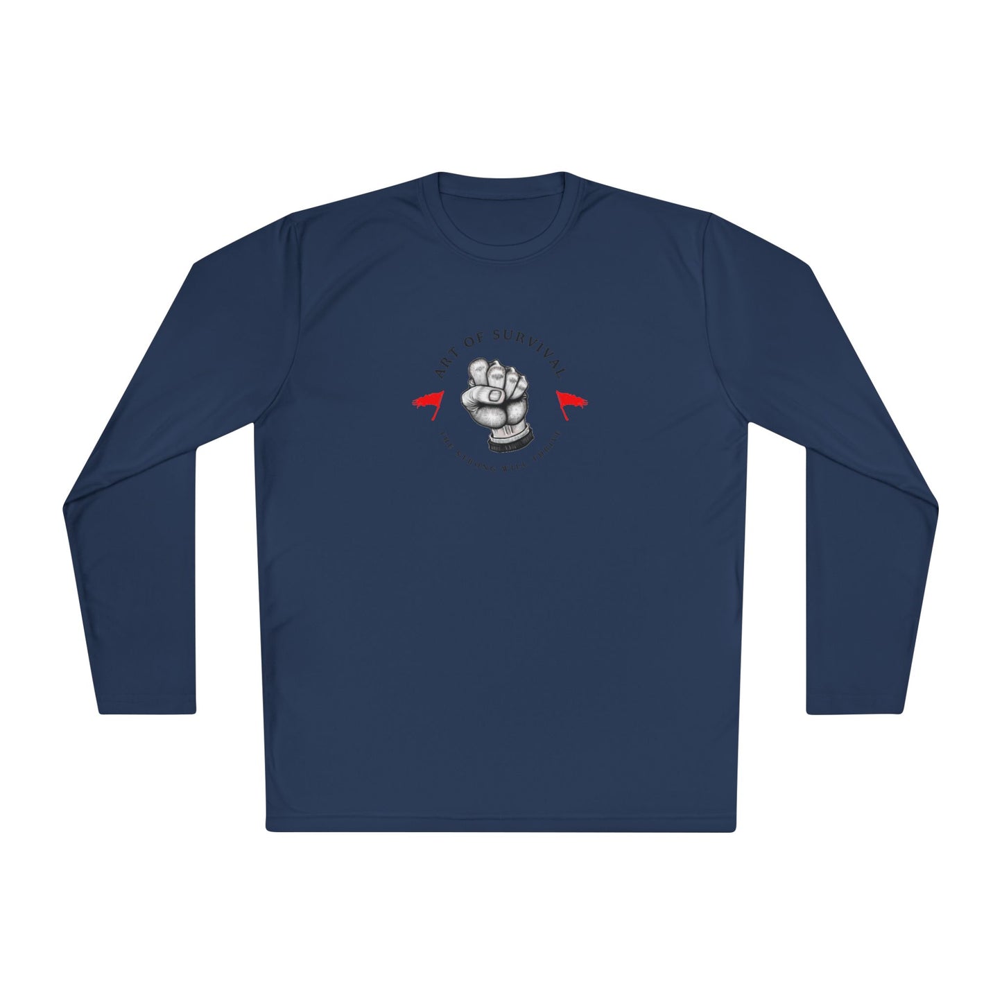 Long Sleeve Tee - "The Art of Survival" Fitness - Martial Arts - Activewear - Fist Design