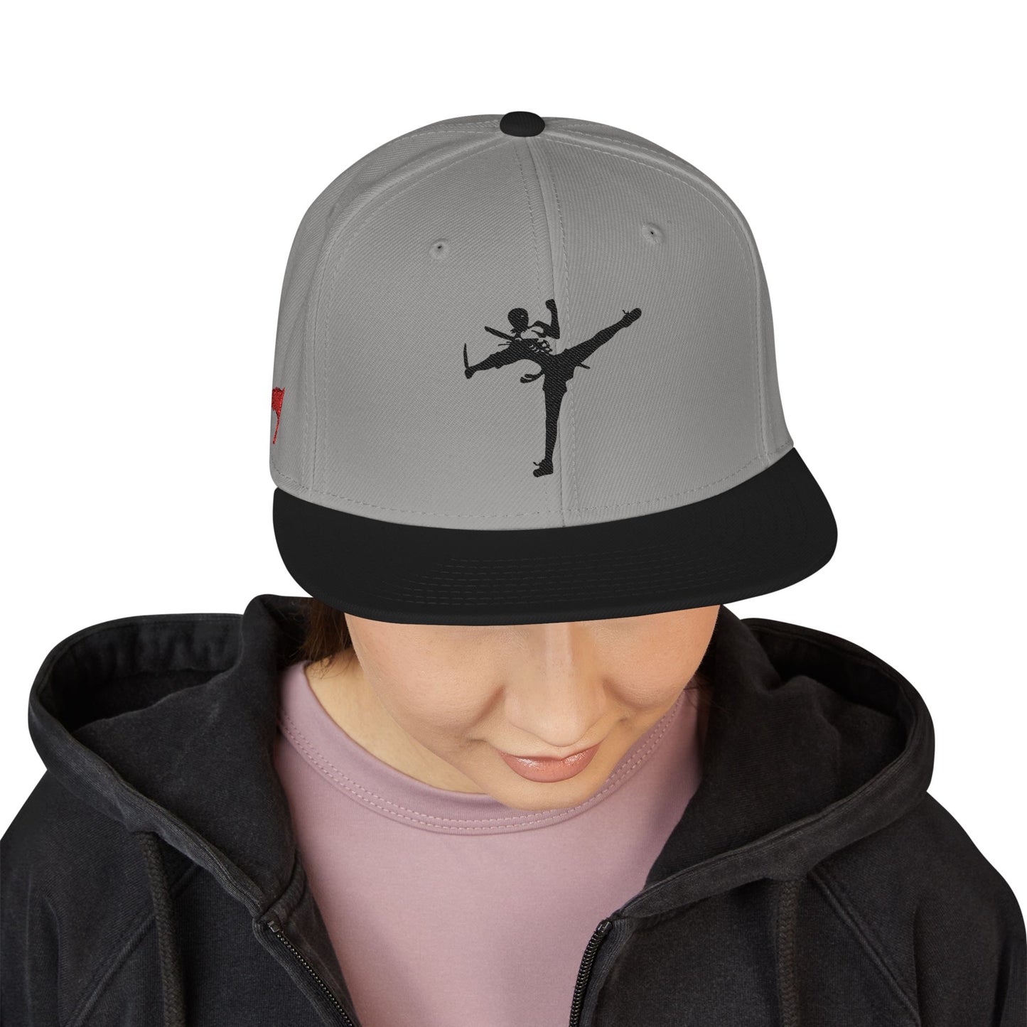 Snapback Cap - Art of Survival Ninja man Logo Embroidery Hat - Martial Arts Fitness Longevity Apparel