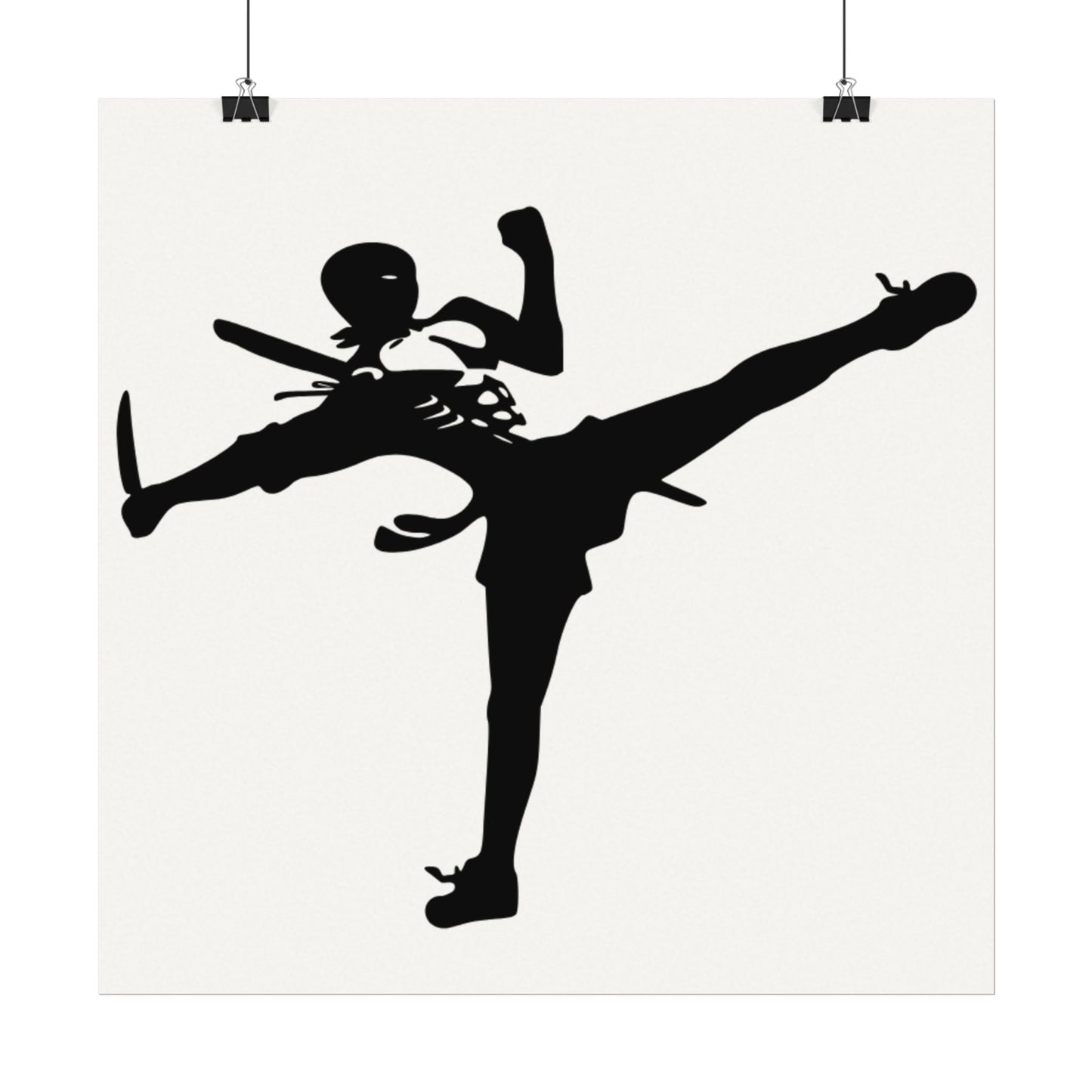 Art of Survival "Ninja-Man" Textured Watercolor Matte Posters