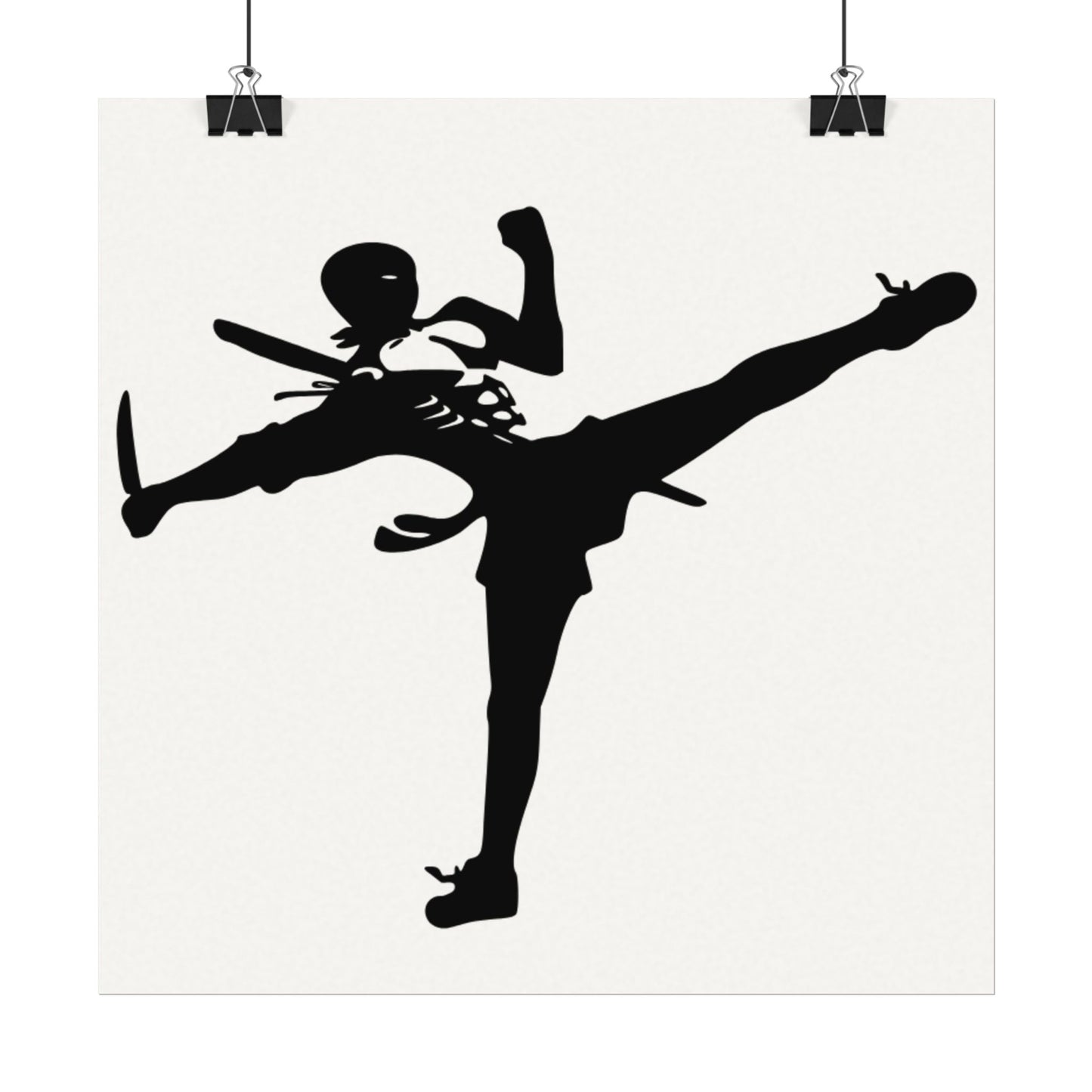 Art of Survival "Ninja-Man" Textured Watercolor Matte Posters