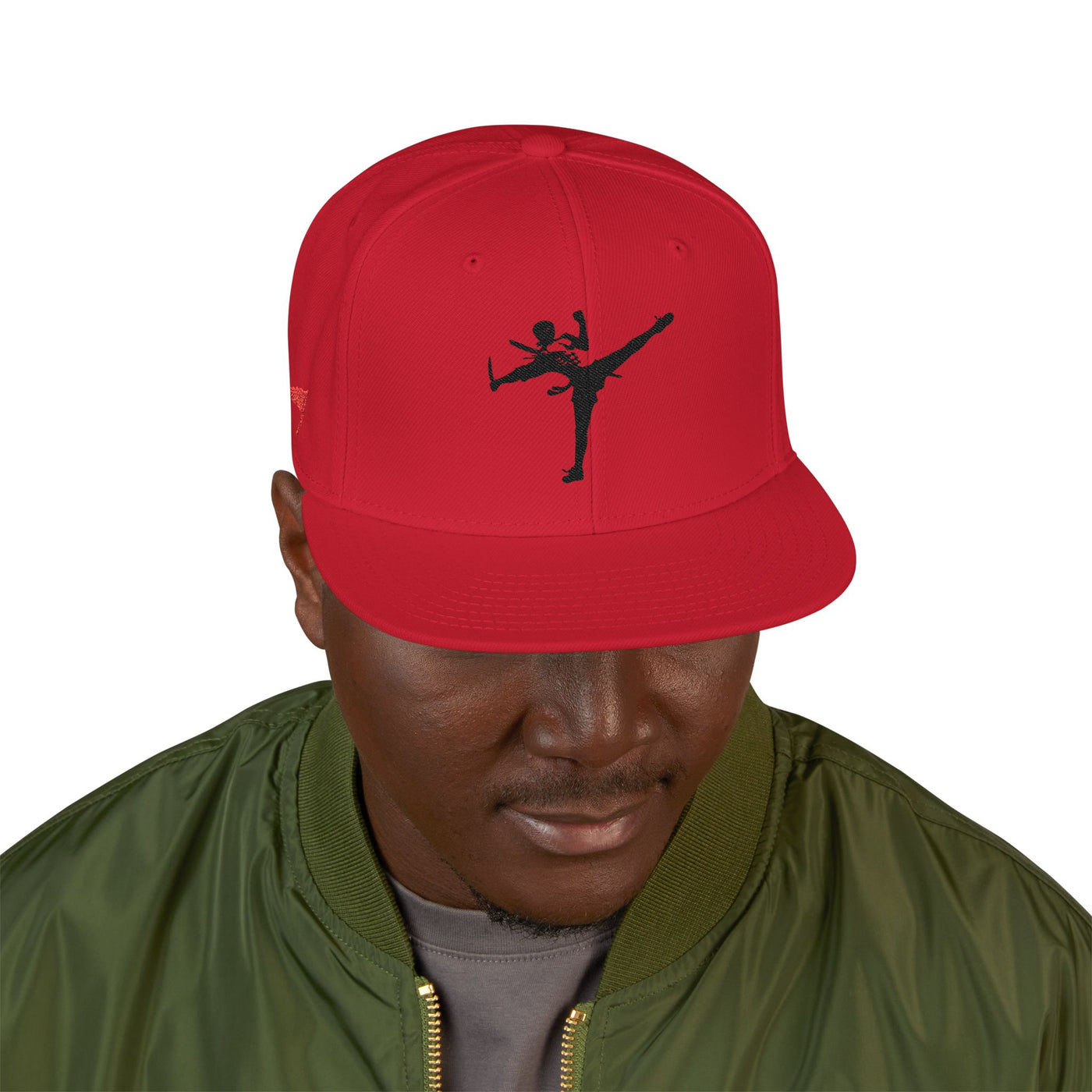Snapback Cap - Art of Survival Ninja man Logo Embroidery Hat - Martial Arts Fitness Longevity Apparel